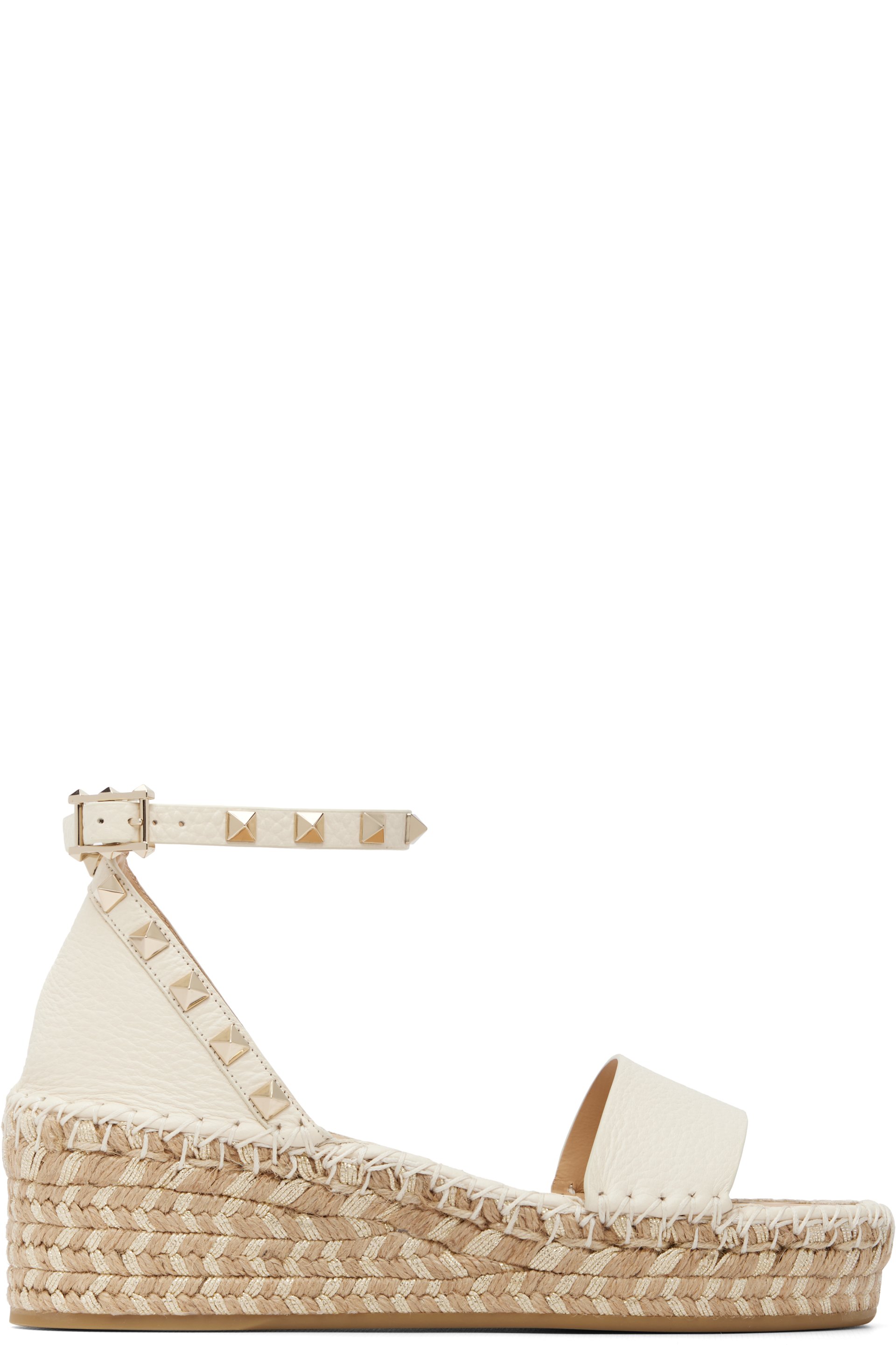 Valentino Garavani - Off-White Rockstud Sandals
