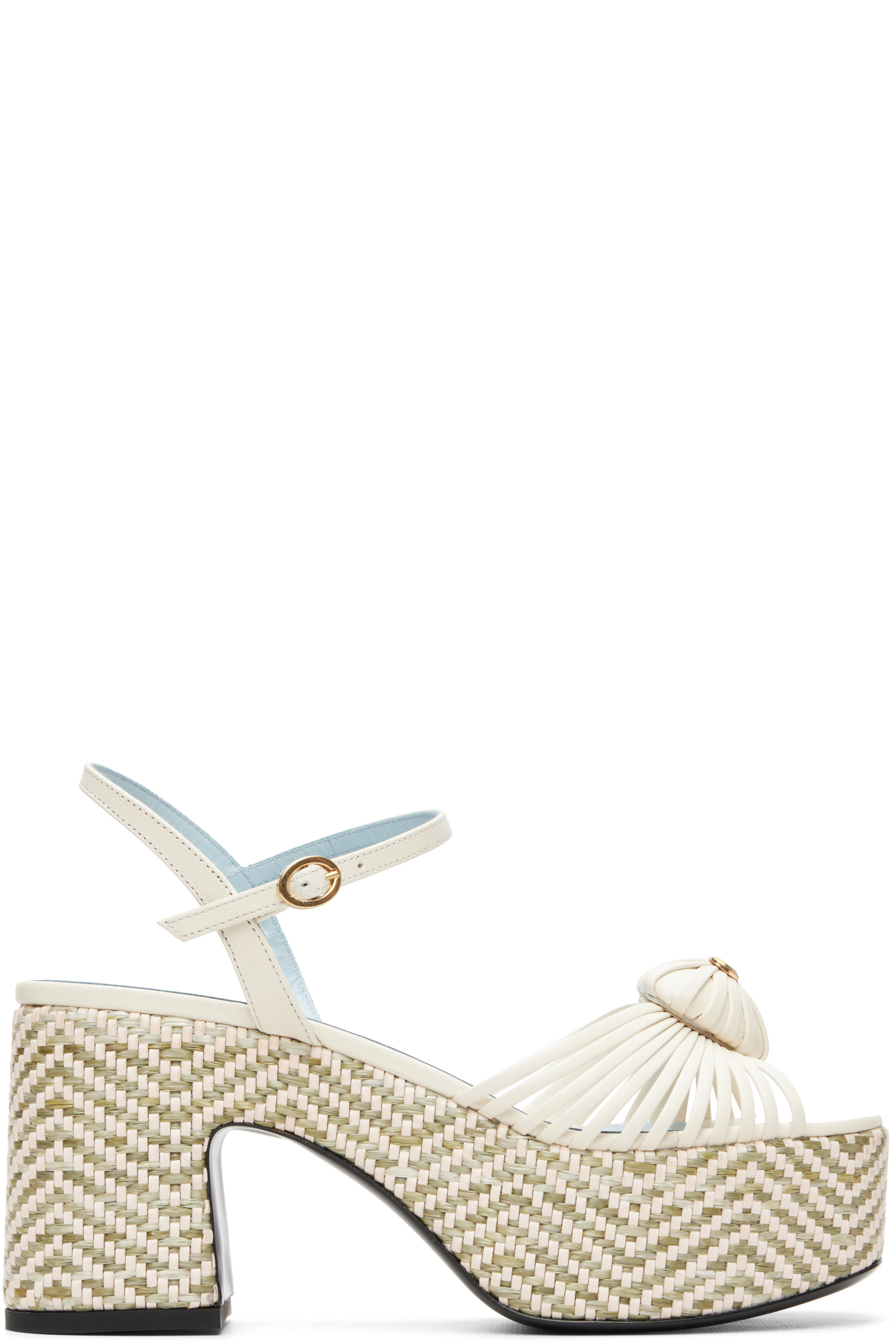 Valentino Garavani - Off-White Coeur Royal Laminated Heeled Sandals