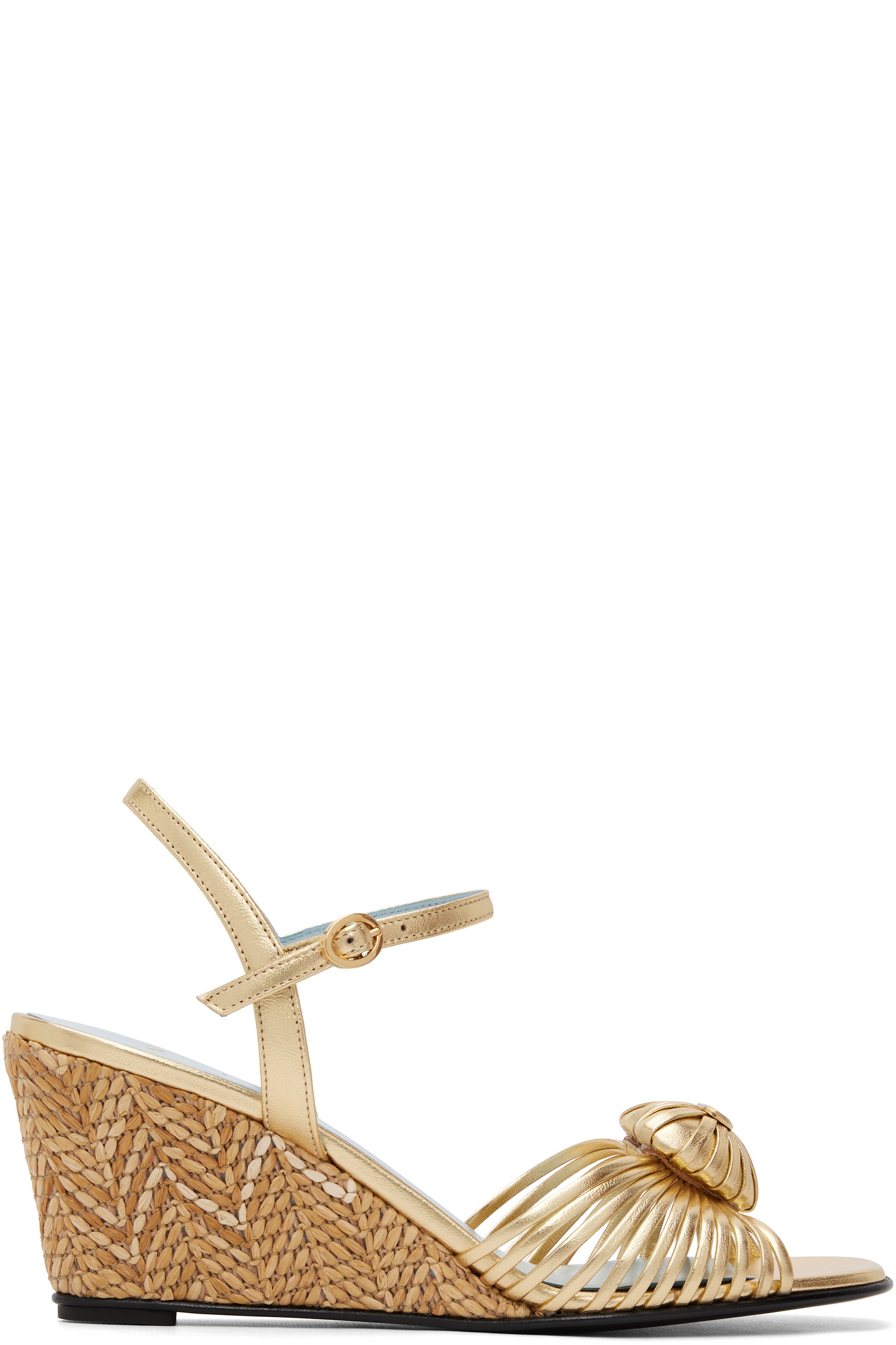 Valentino Garavani - Gold Coeur Royal Espadrille Heeled Sandals