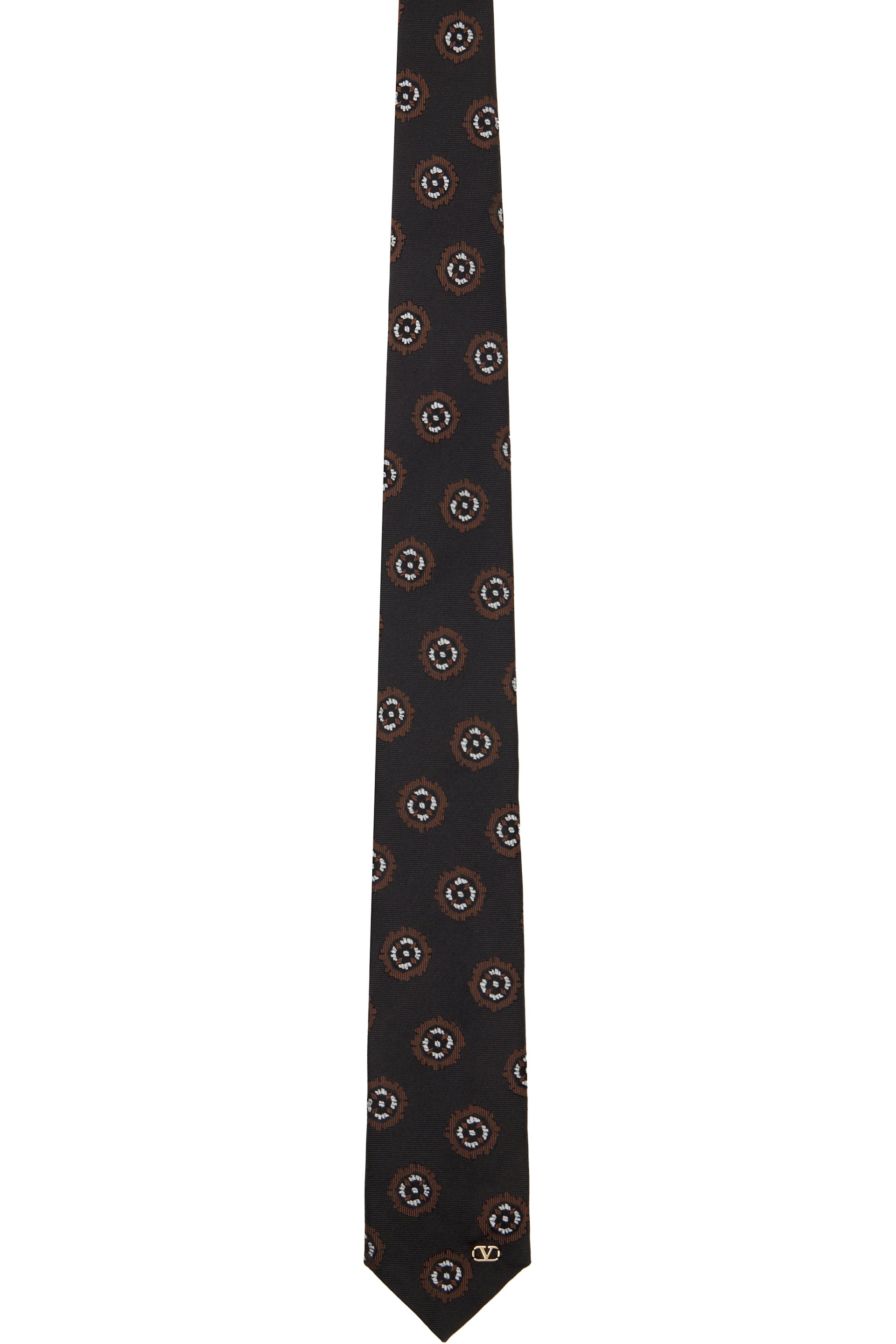 Valentino Garavani - Black Valentie Silk Jacquard Tie