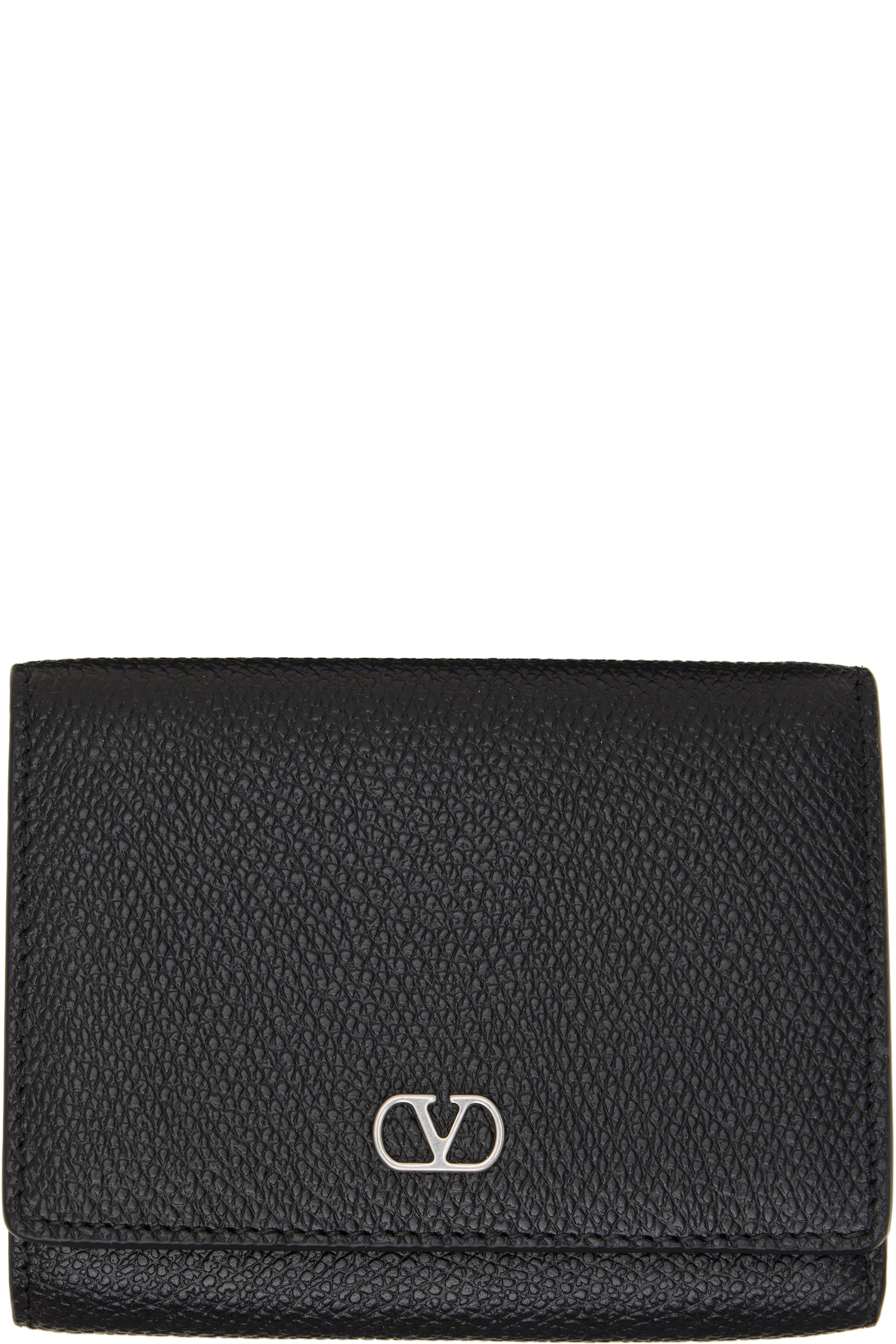Valentino Garavani - Black VLogo Signature Trifold Wallet