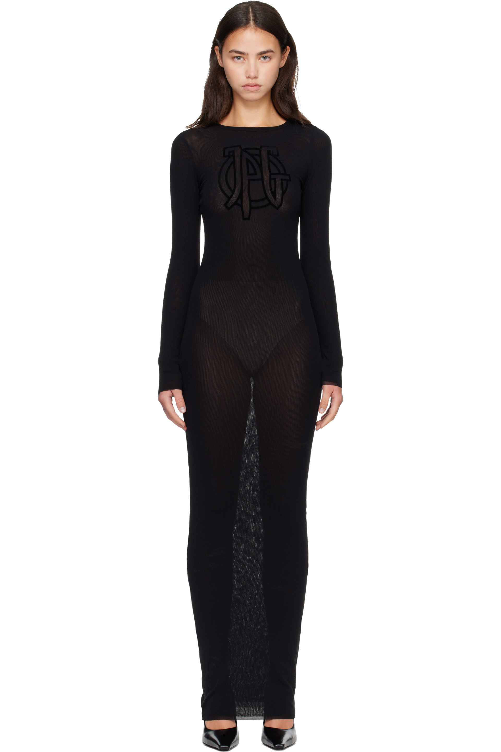 Jean Paul Gaultier - Black 'The JPG Logo Long' Maxi Dress