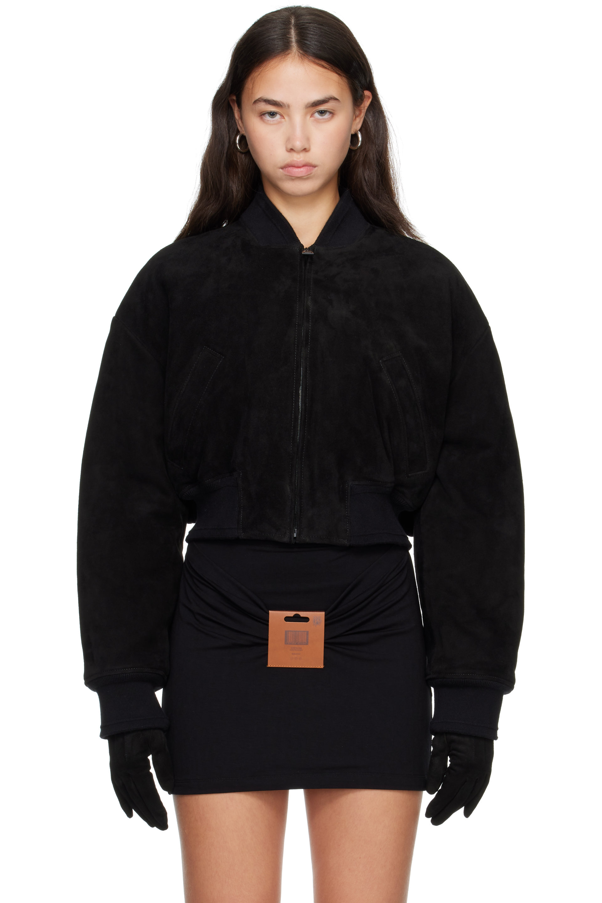 Jean Paul Gaultier - Black Suede Leather Bomber Jacket