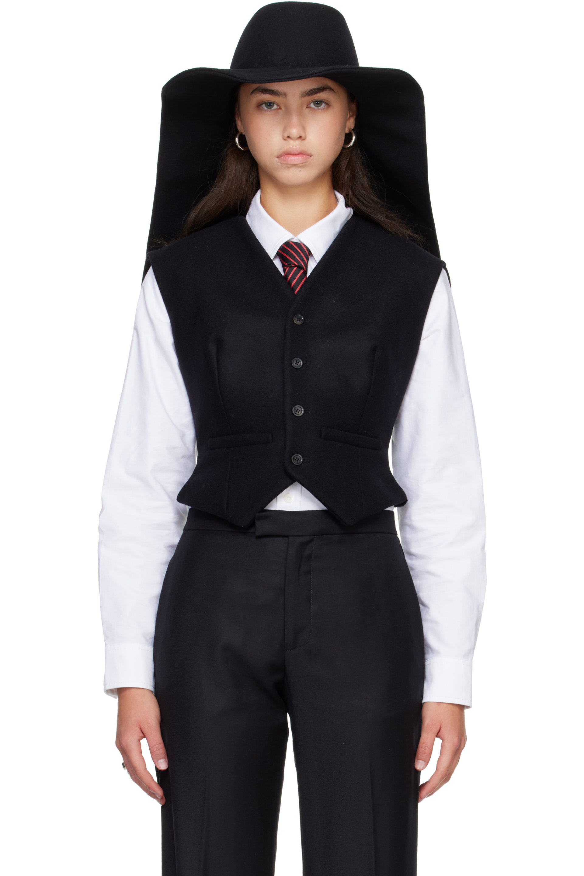 Jean Paul Gaultier - Black 'The Hat' Vest