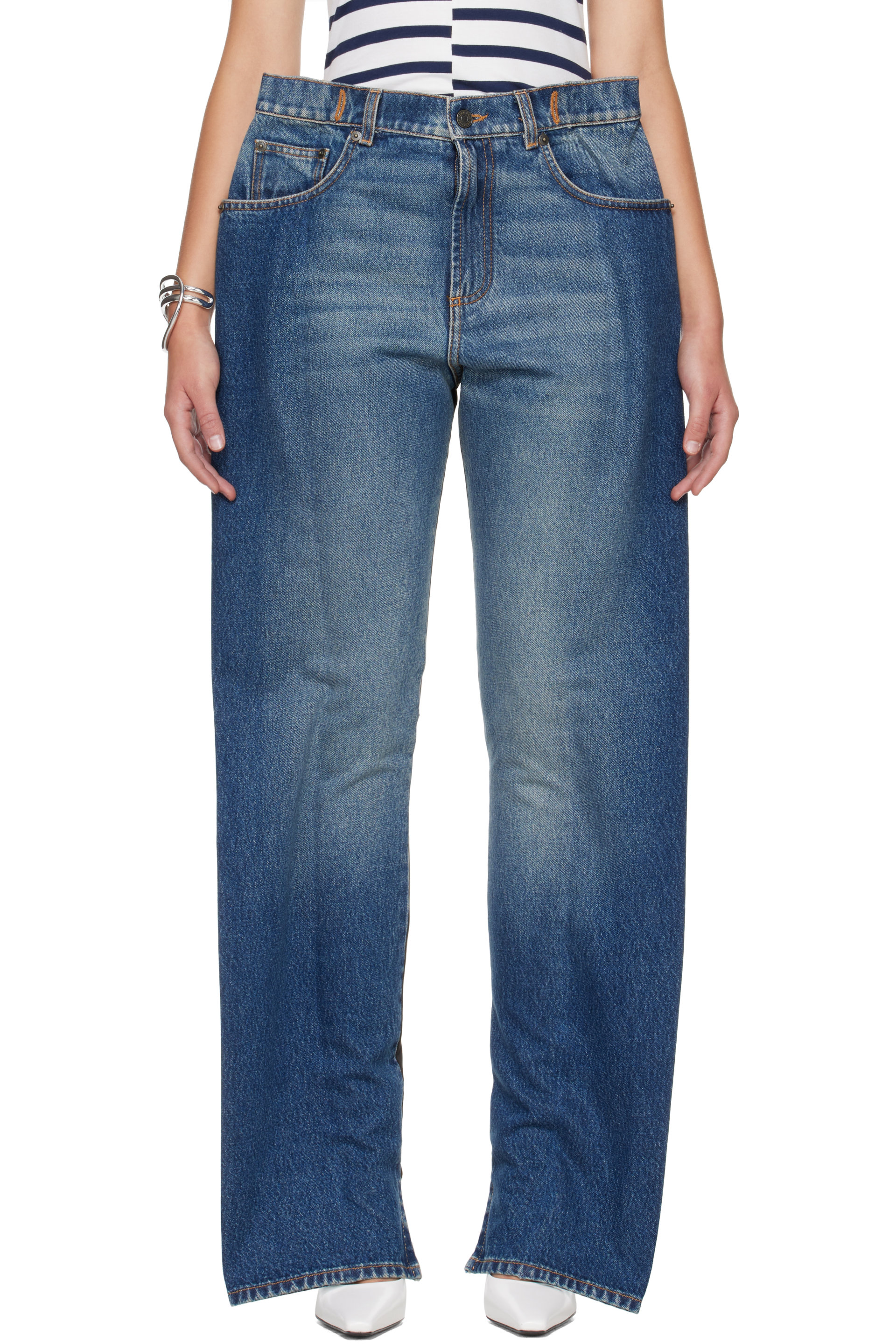 Jean Paul Gaultier - Blue Denim Panel Jeans