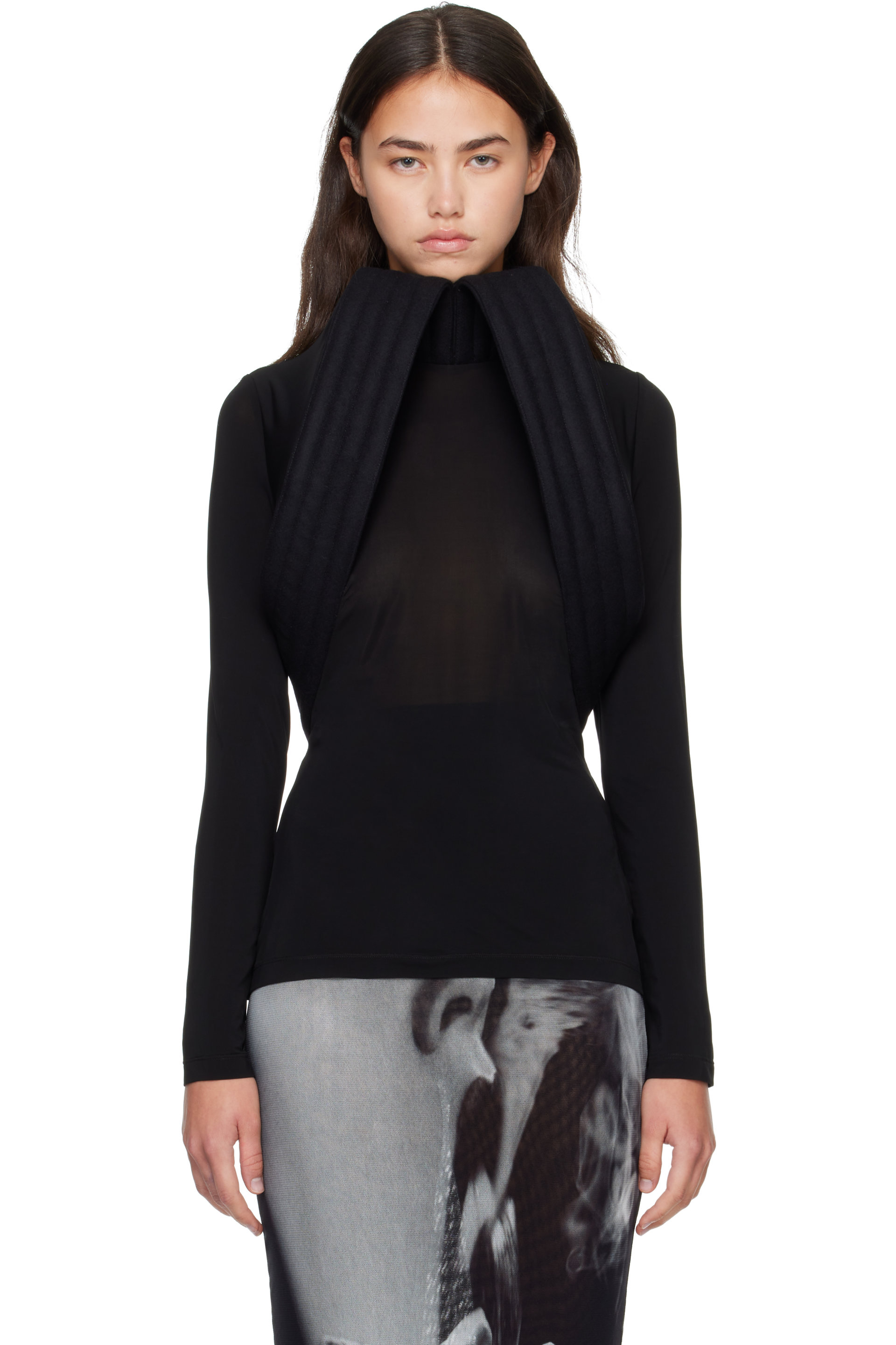 Jean Paul Gaultier - Black 'The Sculpted' Turtleneck