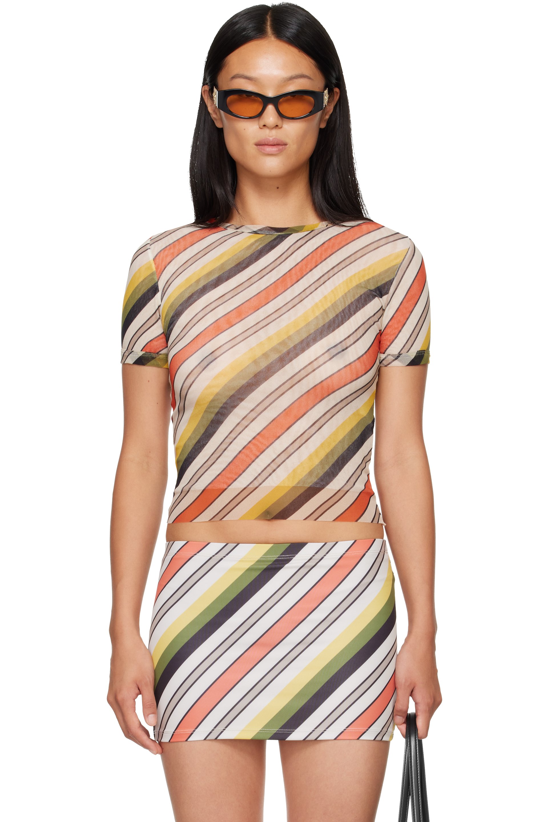 Jean Paul Gaultier - Multicolor 'The Retro Stripe' Baby T-shirt