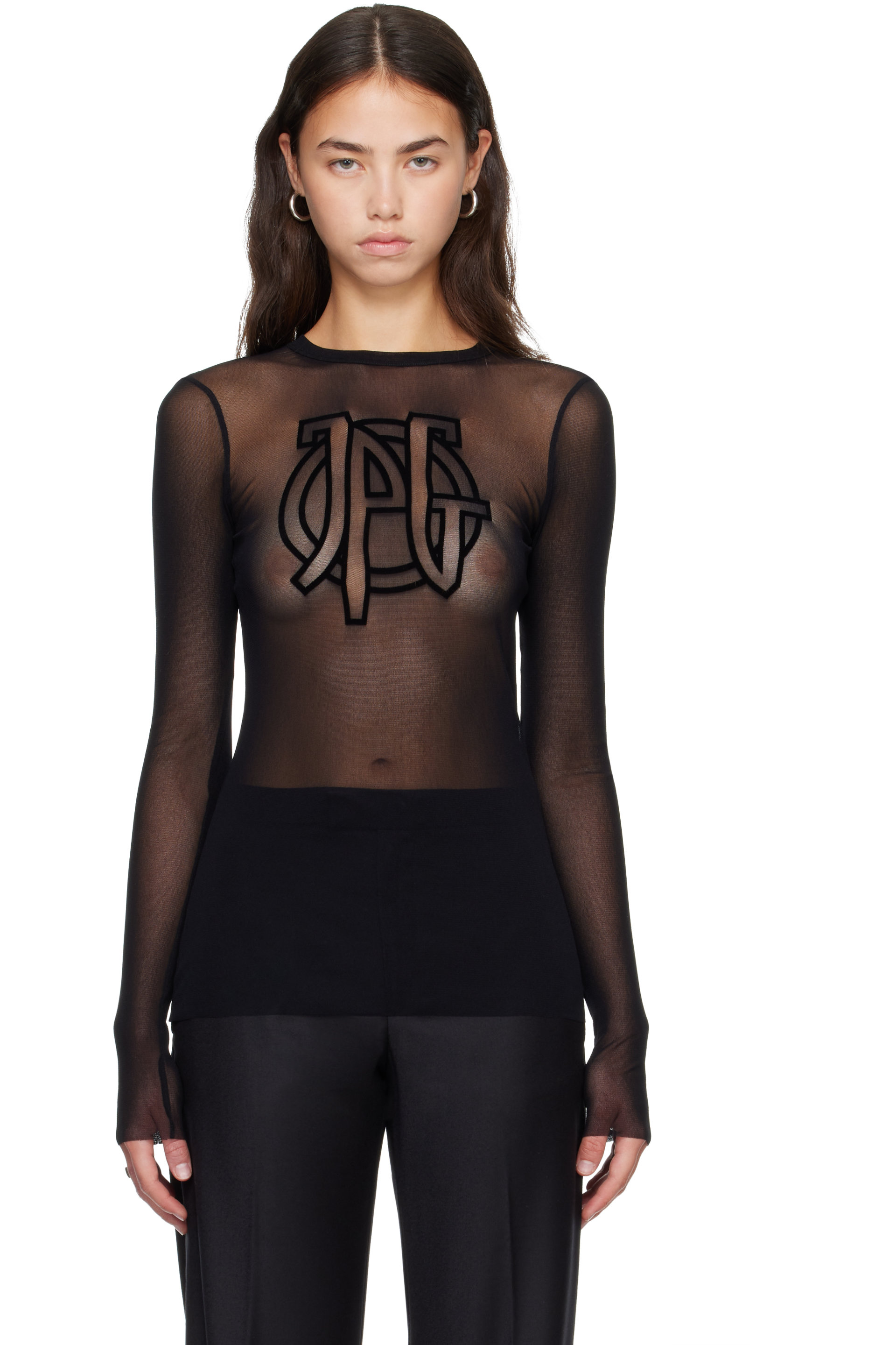 Jean Paul Gaultier - Black 'The JPG Long-Sleeve' Top