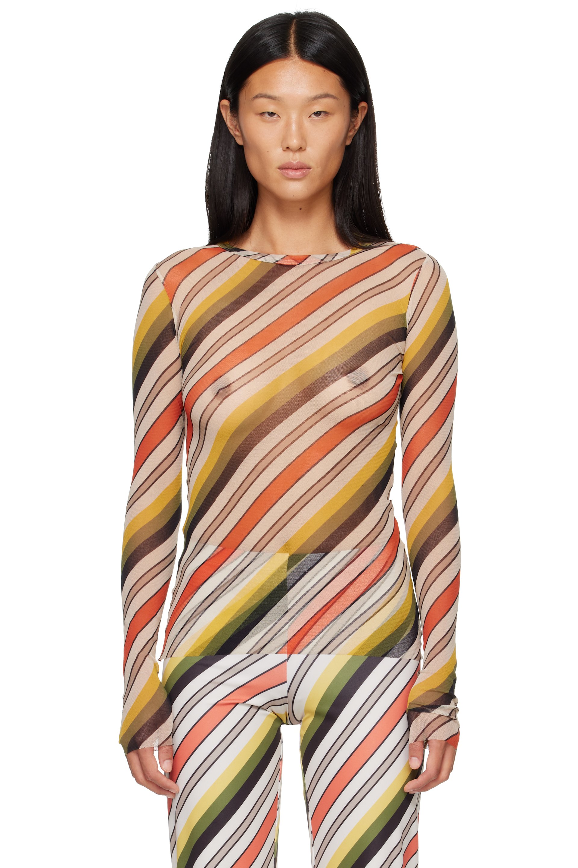 Jean Paul Gaultier - Multicolor 'The Retro Stripe' Top