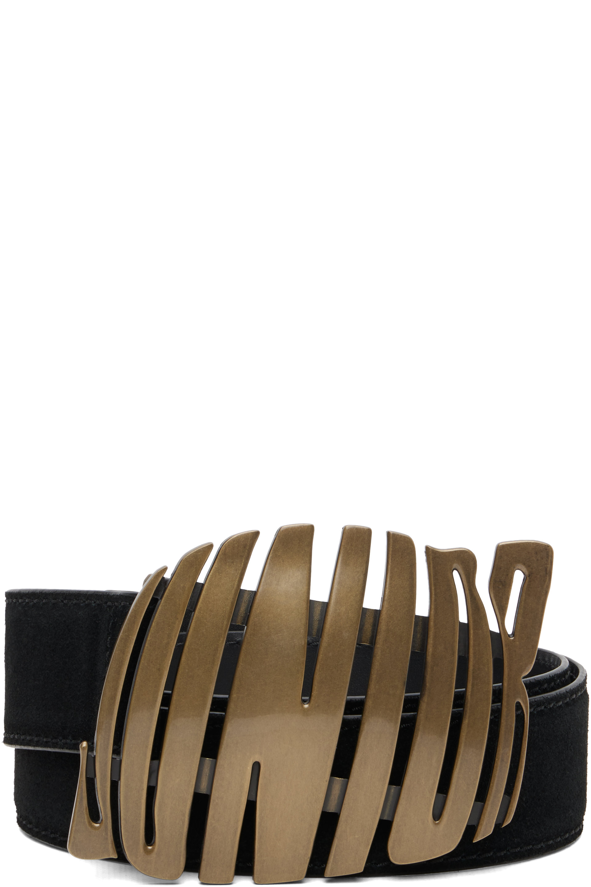 Jean Paul Gaultier - Black 'Junior' Suede Belt