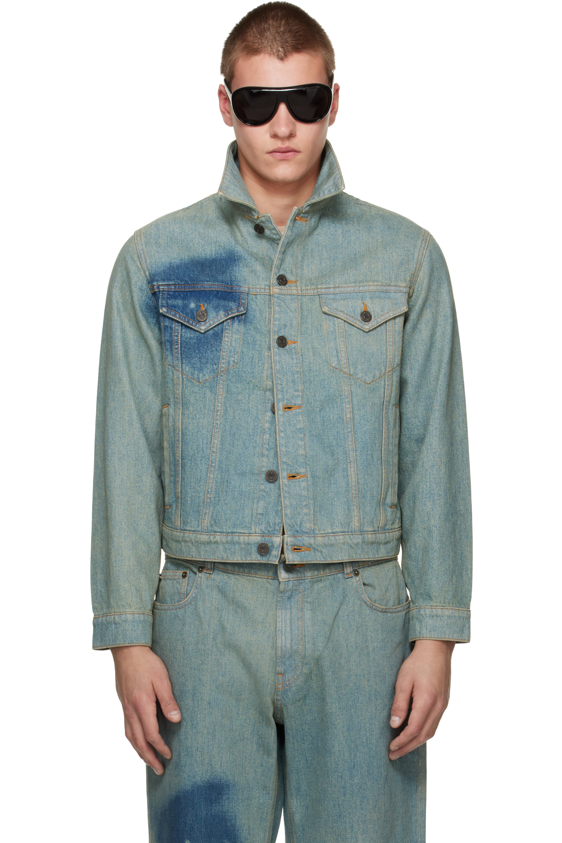 Jean Paul Gaultier - Blue 'The Face' Denim Jacket