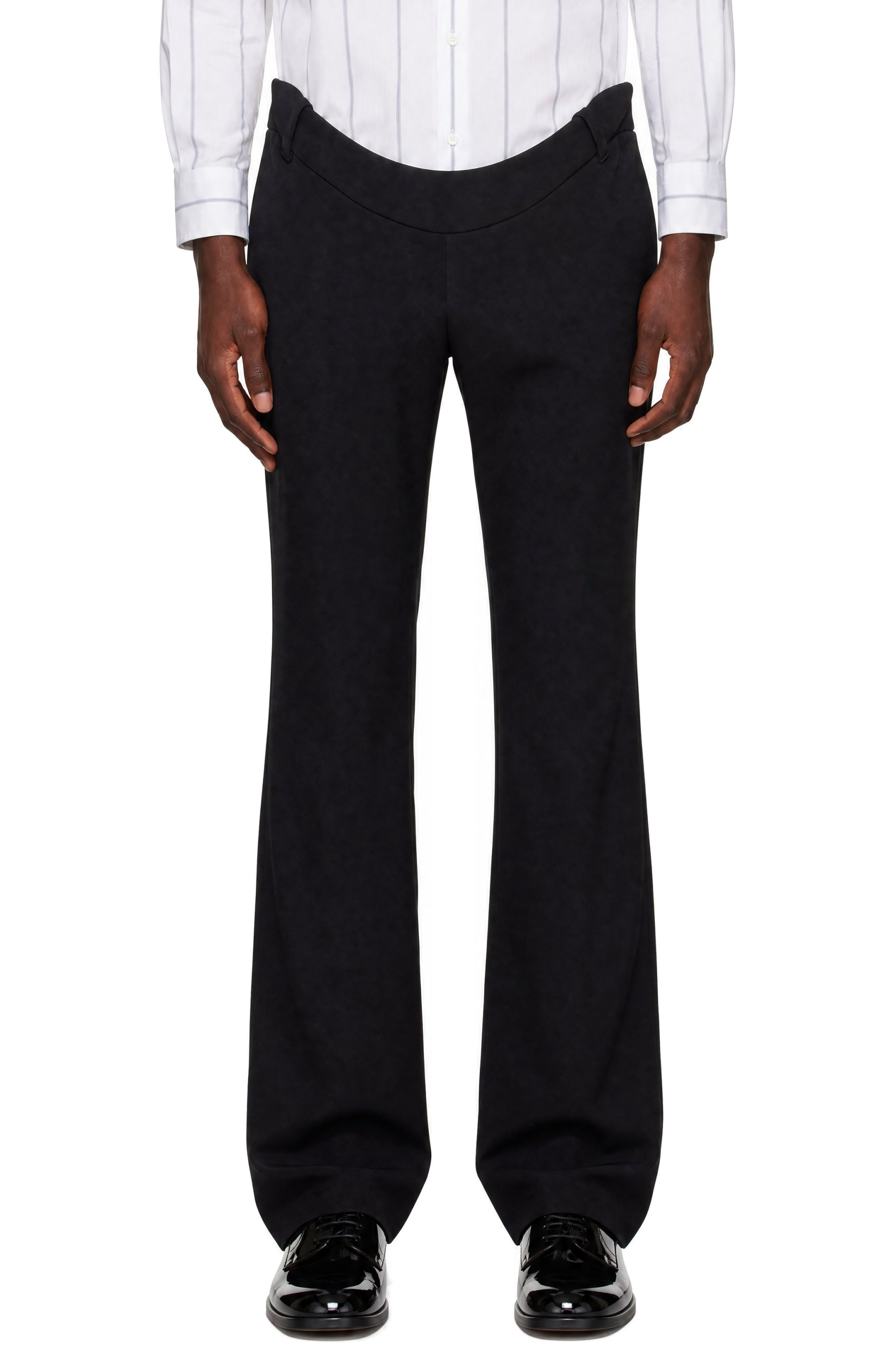 Jean Paul Gaultier - Black 'The Black Curved Tailored' Trousers