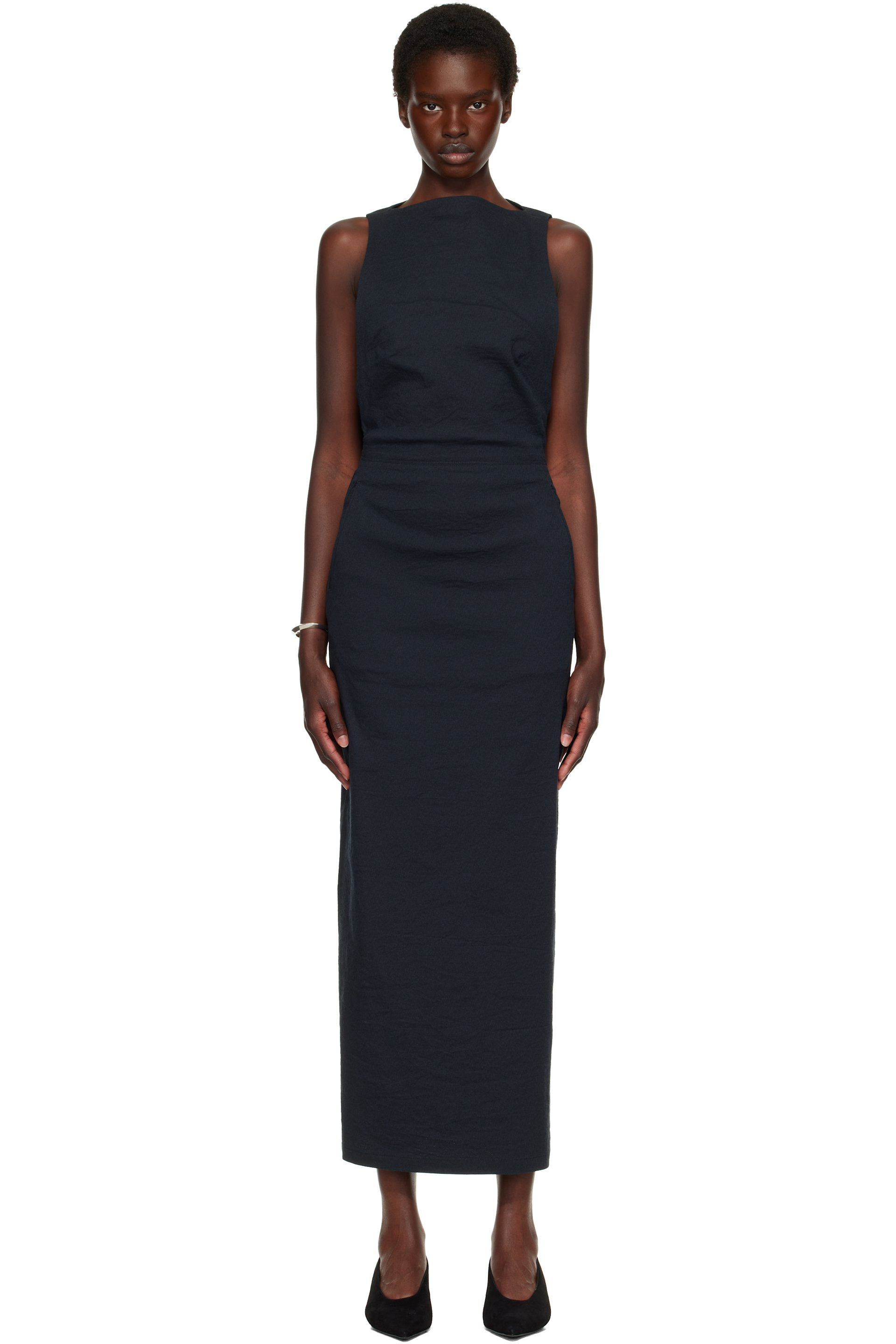 ISSEY MIYAKE - Navy Allow Maxi Dress