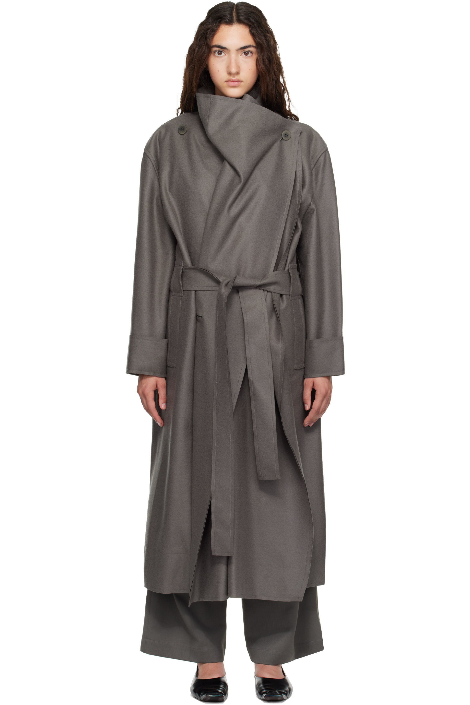 ISSEY MIYAKE - Gray Shell Coat