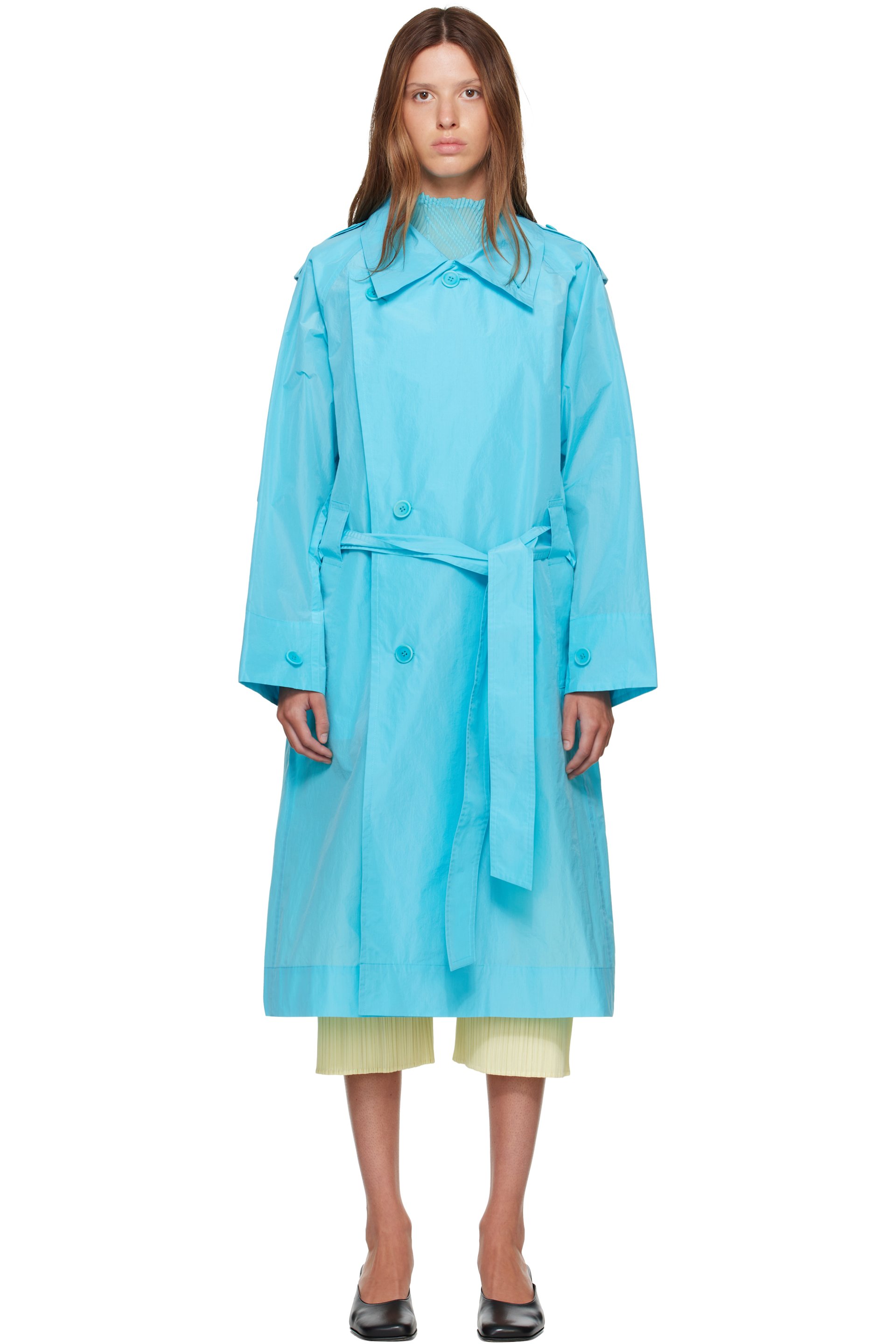 ISSEY MIYAKE - Blue Correlation Coat