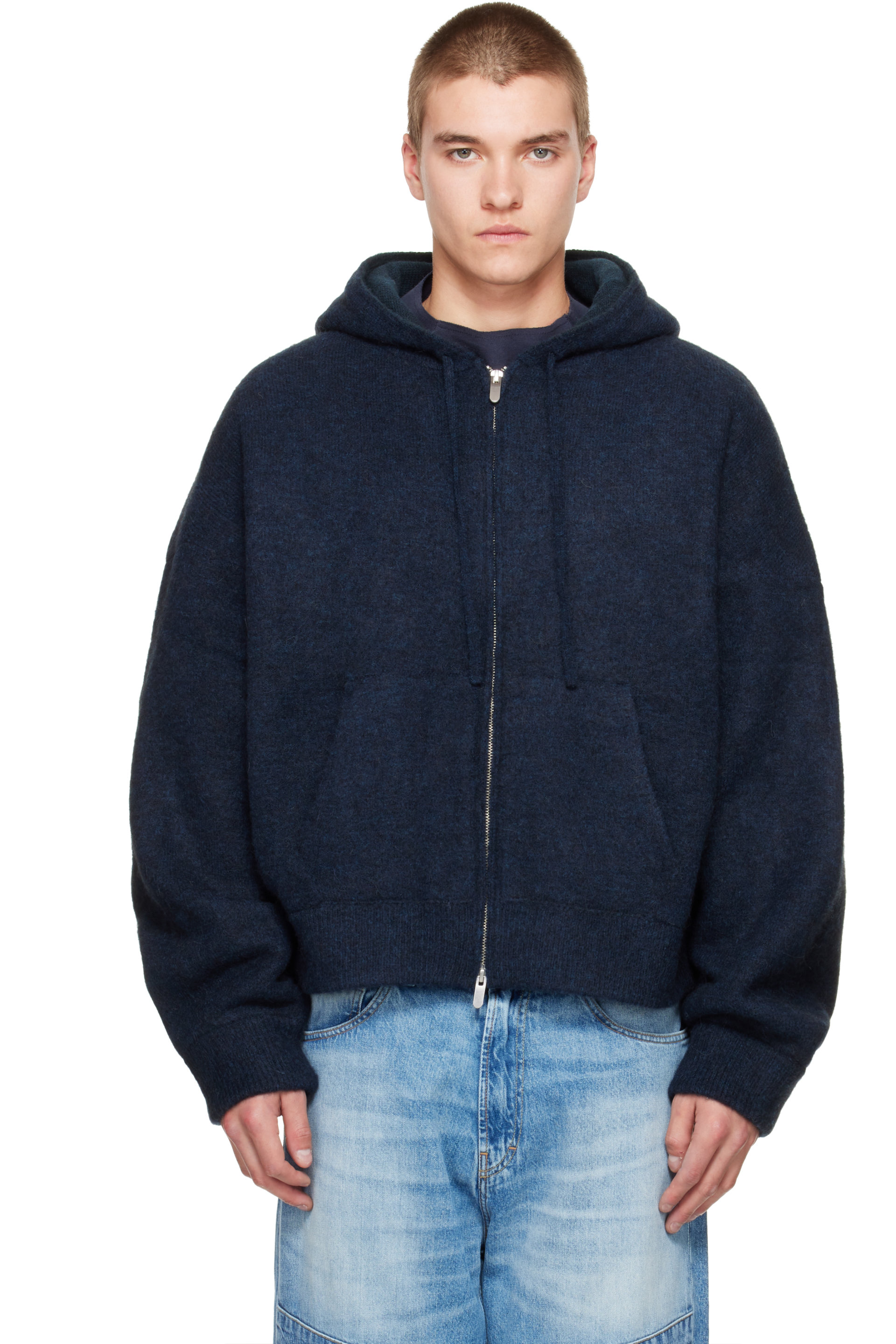 Seventh - Navy Alpaca Knit V2 Jacket