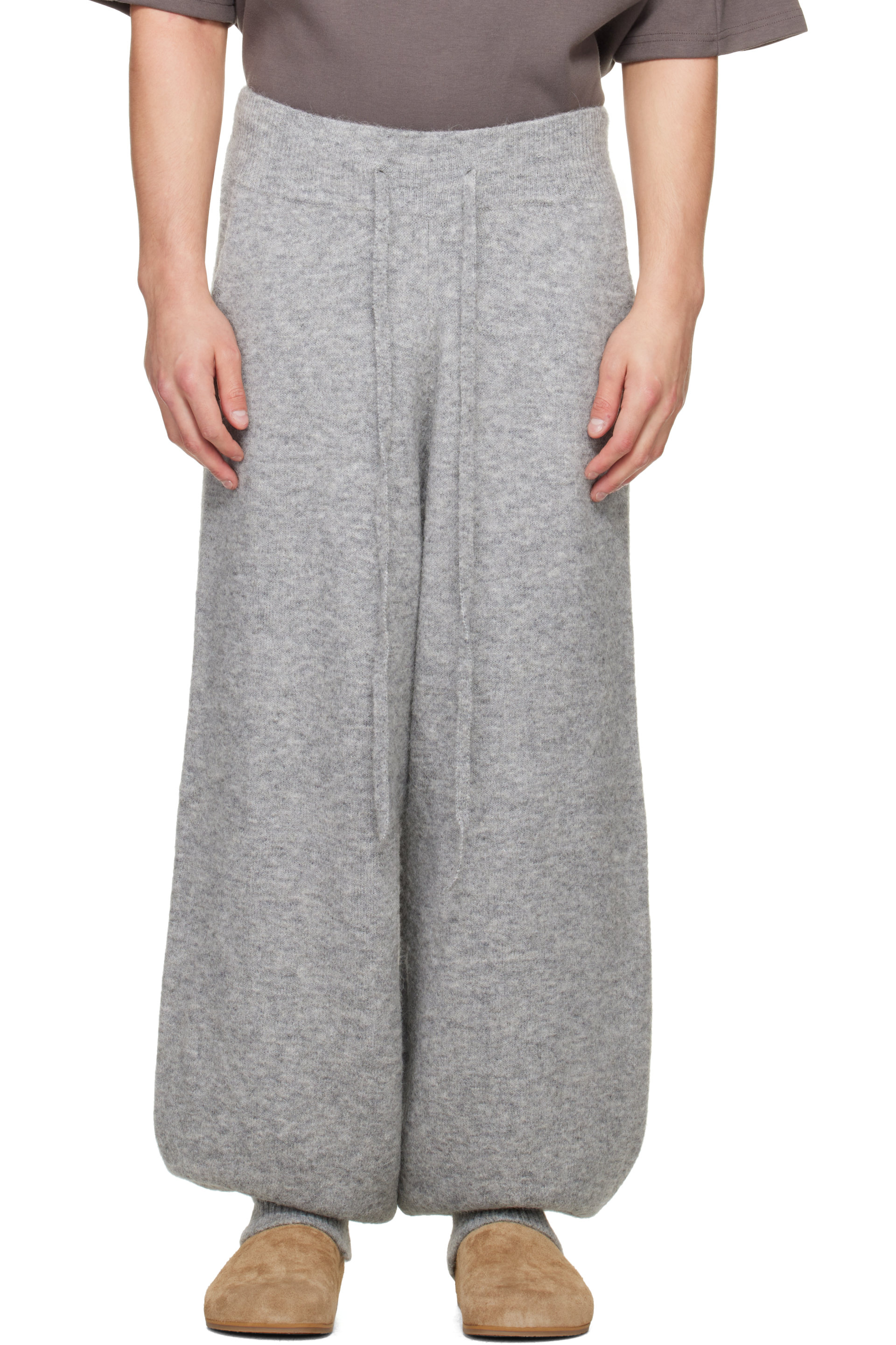 Seventh - Gray Alpaca Knit Cuff Sweatpants