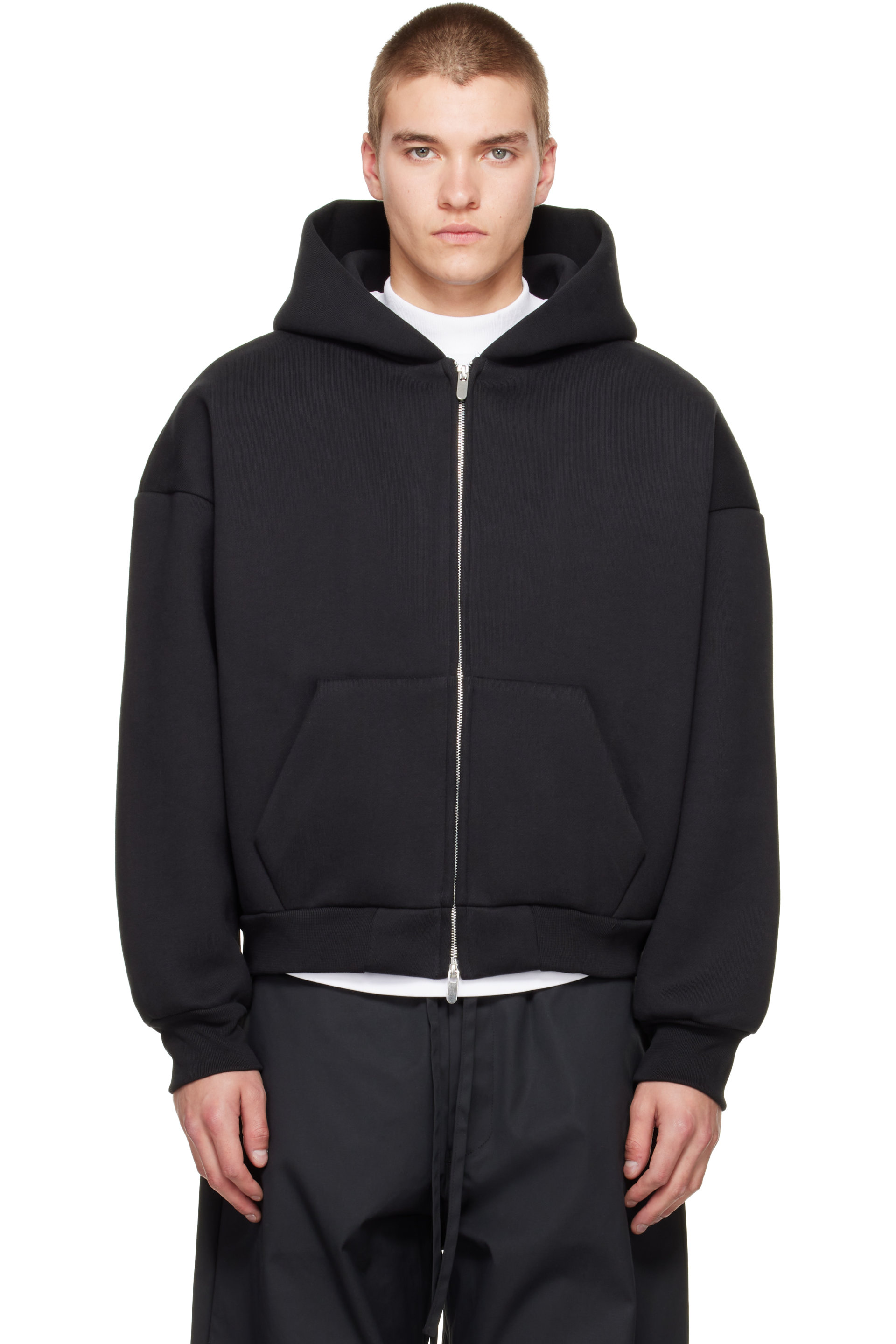 Seventh - Pull à capuche V2 noir à glissière