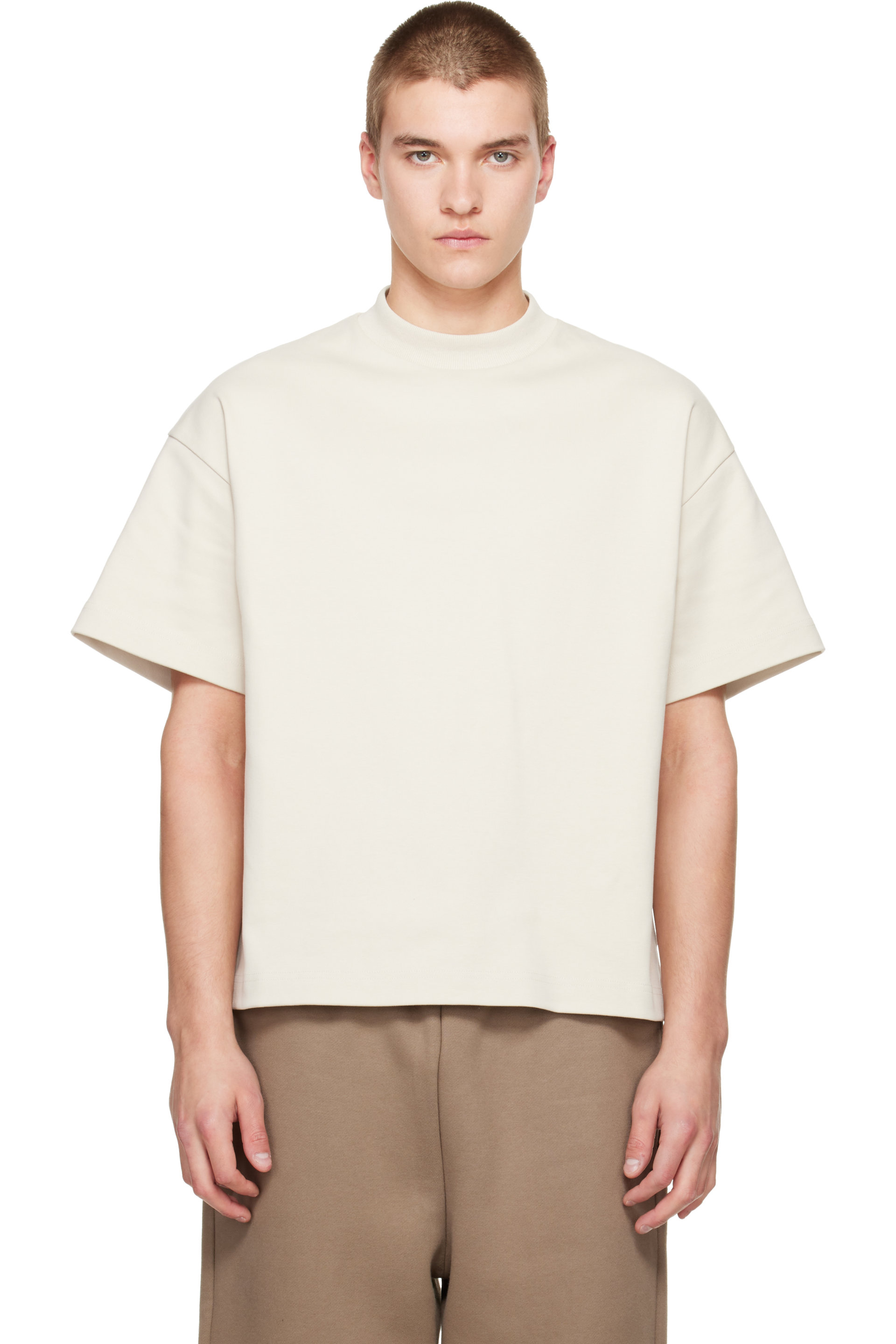 Seventh - T-shirt droit blanc cassé en jersey épais