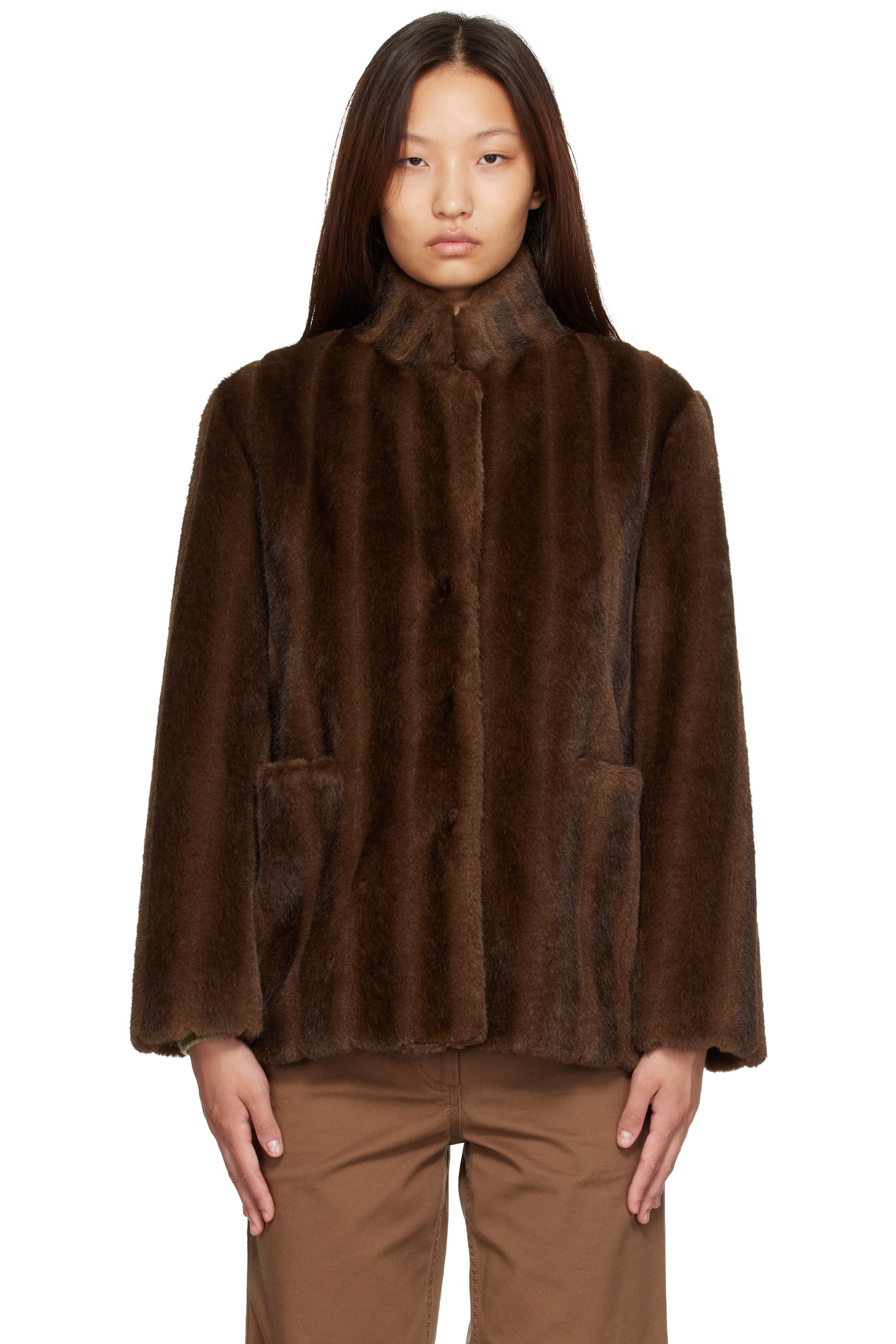 Nothing Written - Brown Misha Faux Fur Jacket