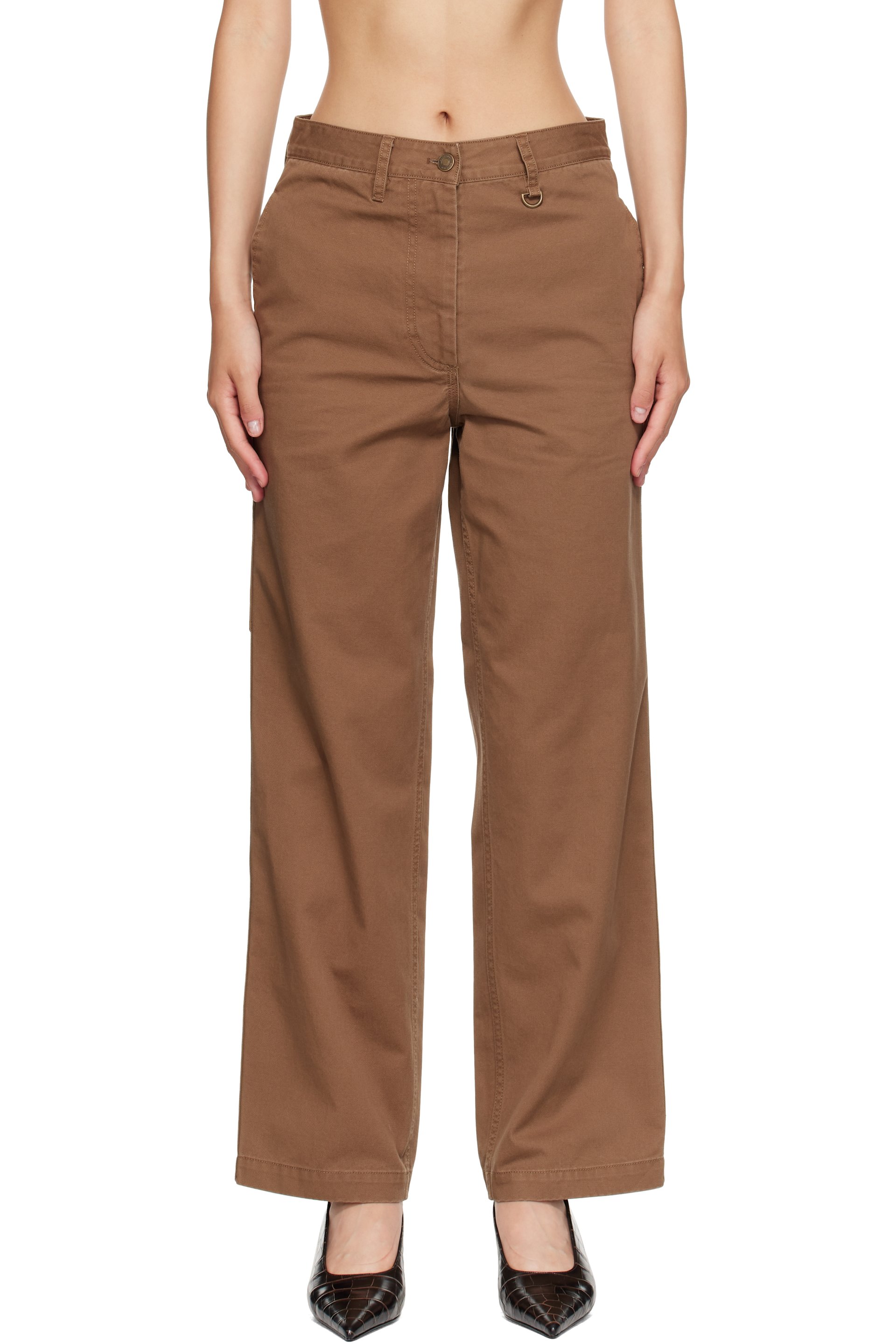 Nothing Written - Brown Tabby Wide Chino Pants