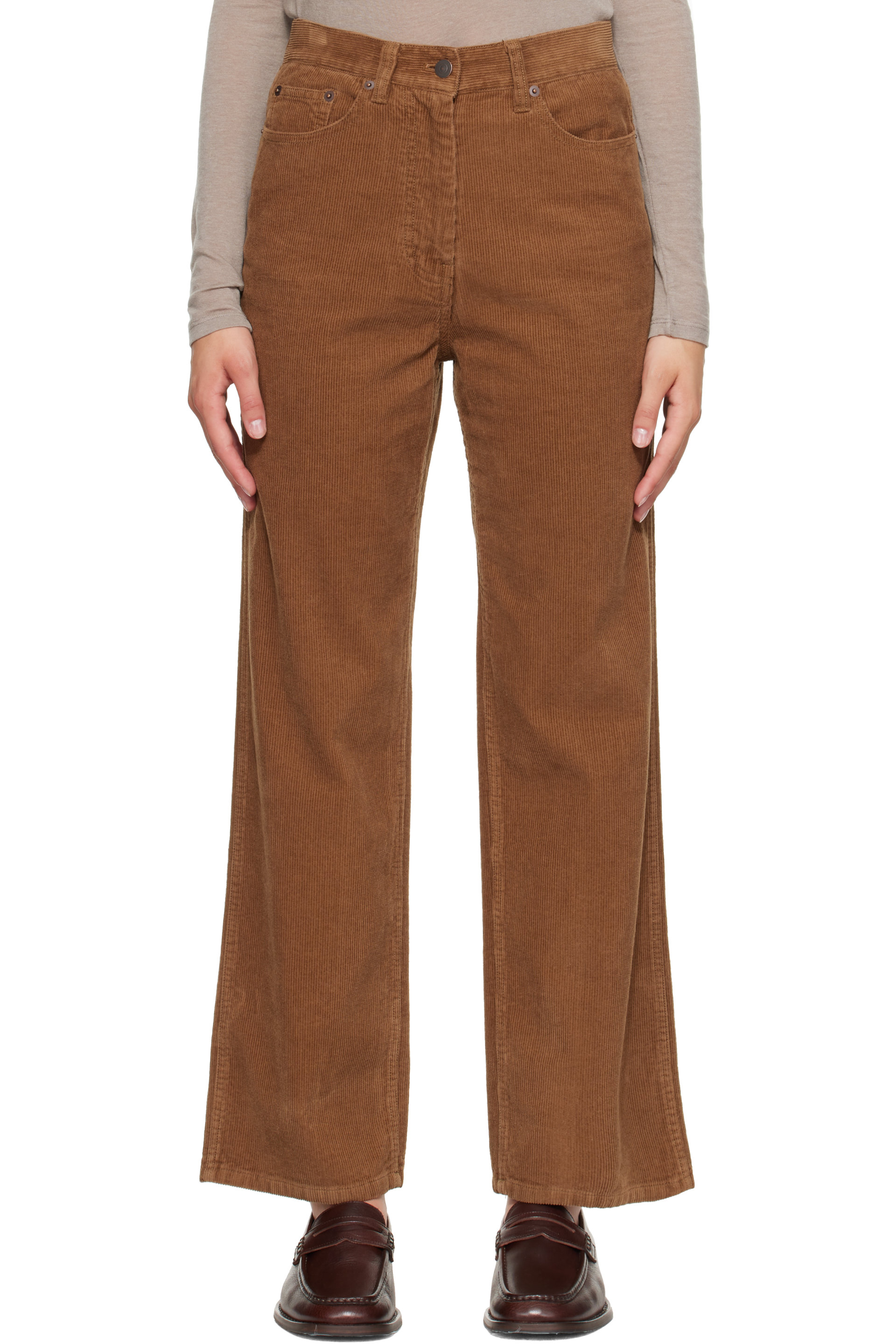Nothing Written - Tan Cocoon Corduroy Trousers