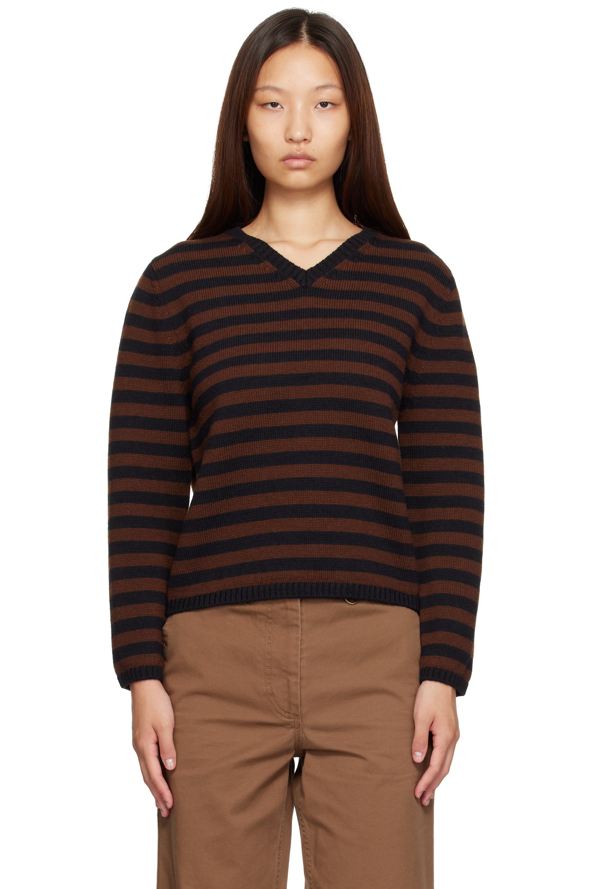 Nothing Written - Brown Molly V-Neck Pullover Sweater