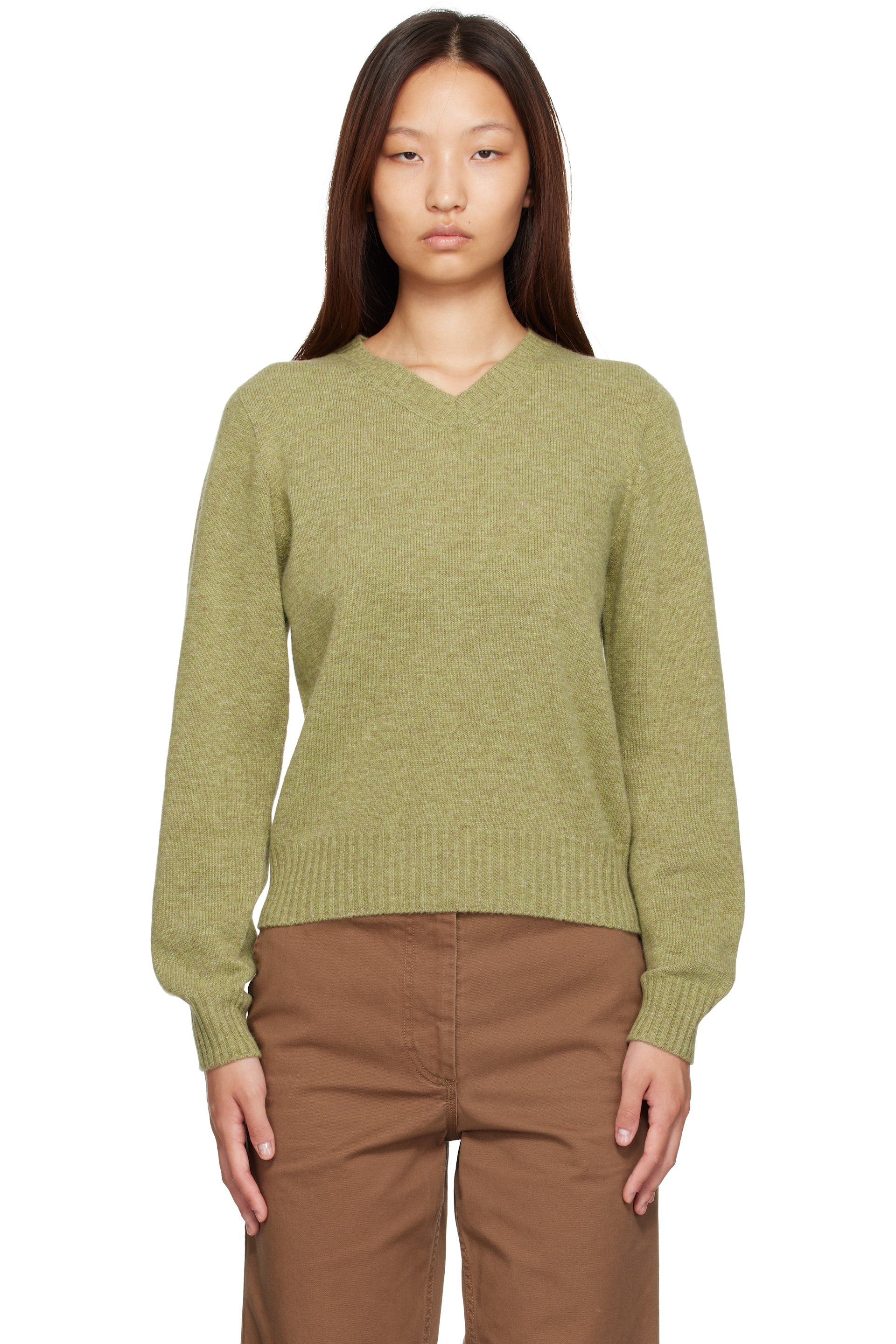 Nothing Written - Green Marsh V-Neck Pullover Sweater