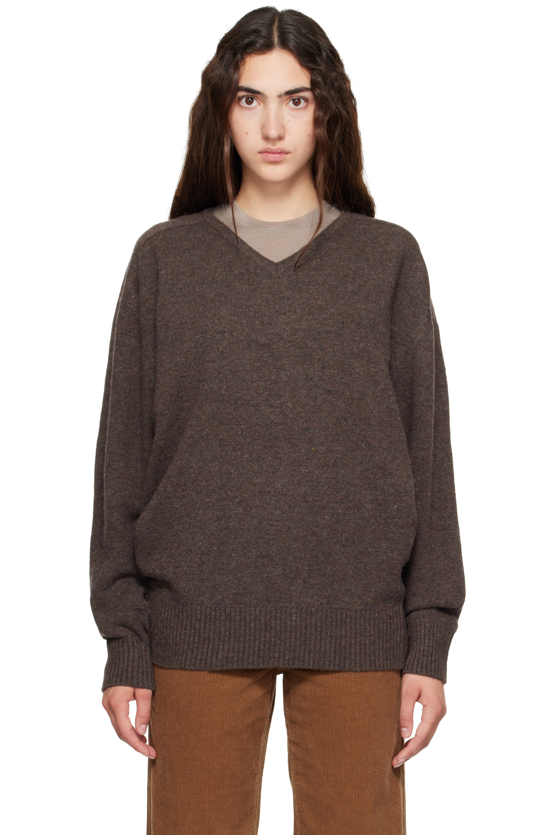 Nothing Written - Brown Carna V-Neck Sweater
