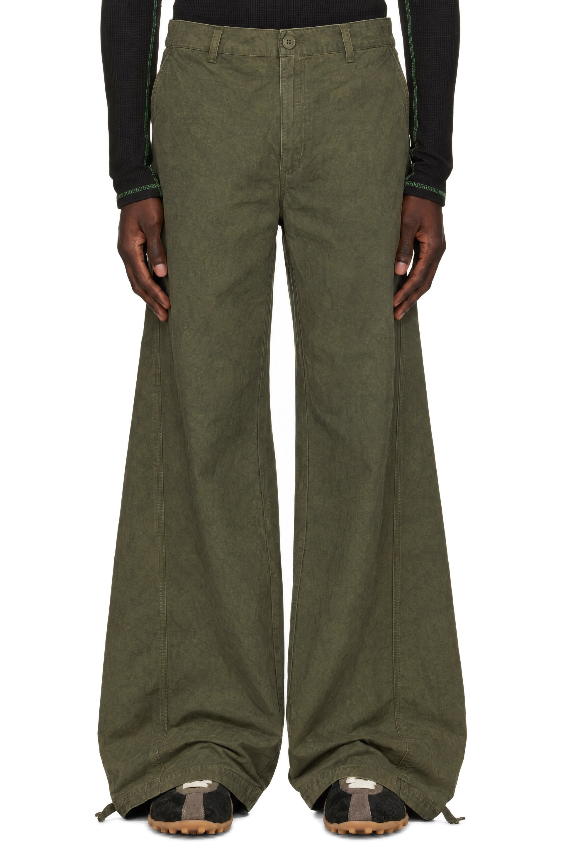 Han Kjobenhavn - Khaki Washed Trousers