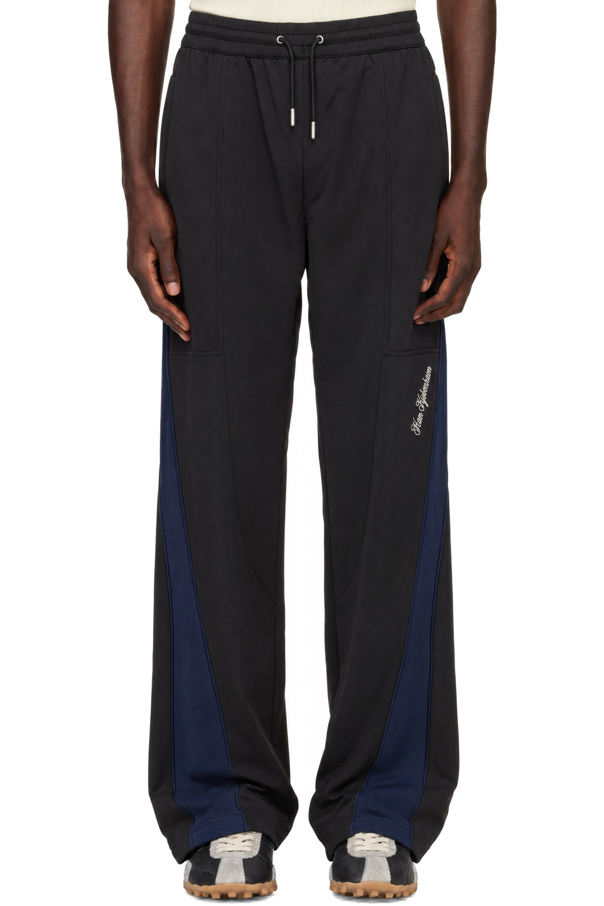 Han Kjobenhavn - Black & Navy Panel Track Pants