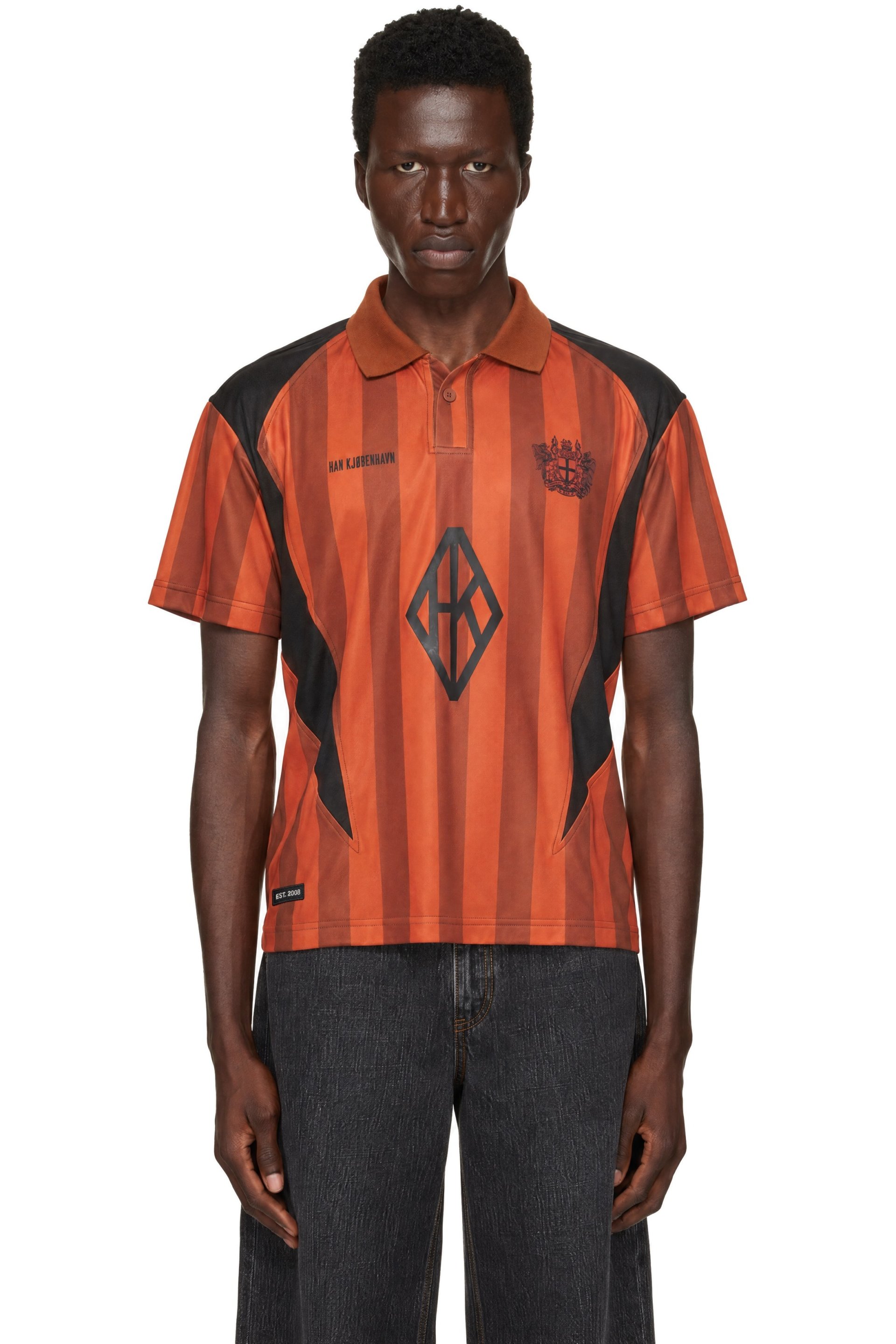 Han Kjobenhavn - Orange & Black Football Tee Polo