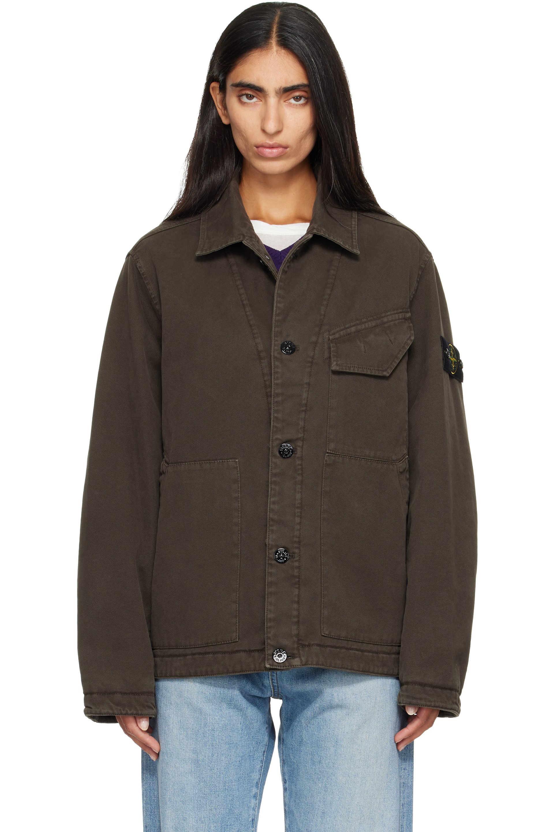 Stone Island - Taupe 4100048 Organic Panama Cotton Jacket
