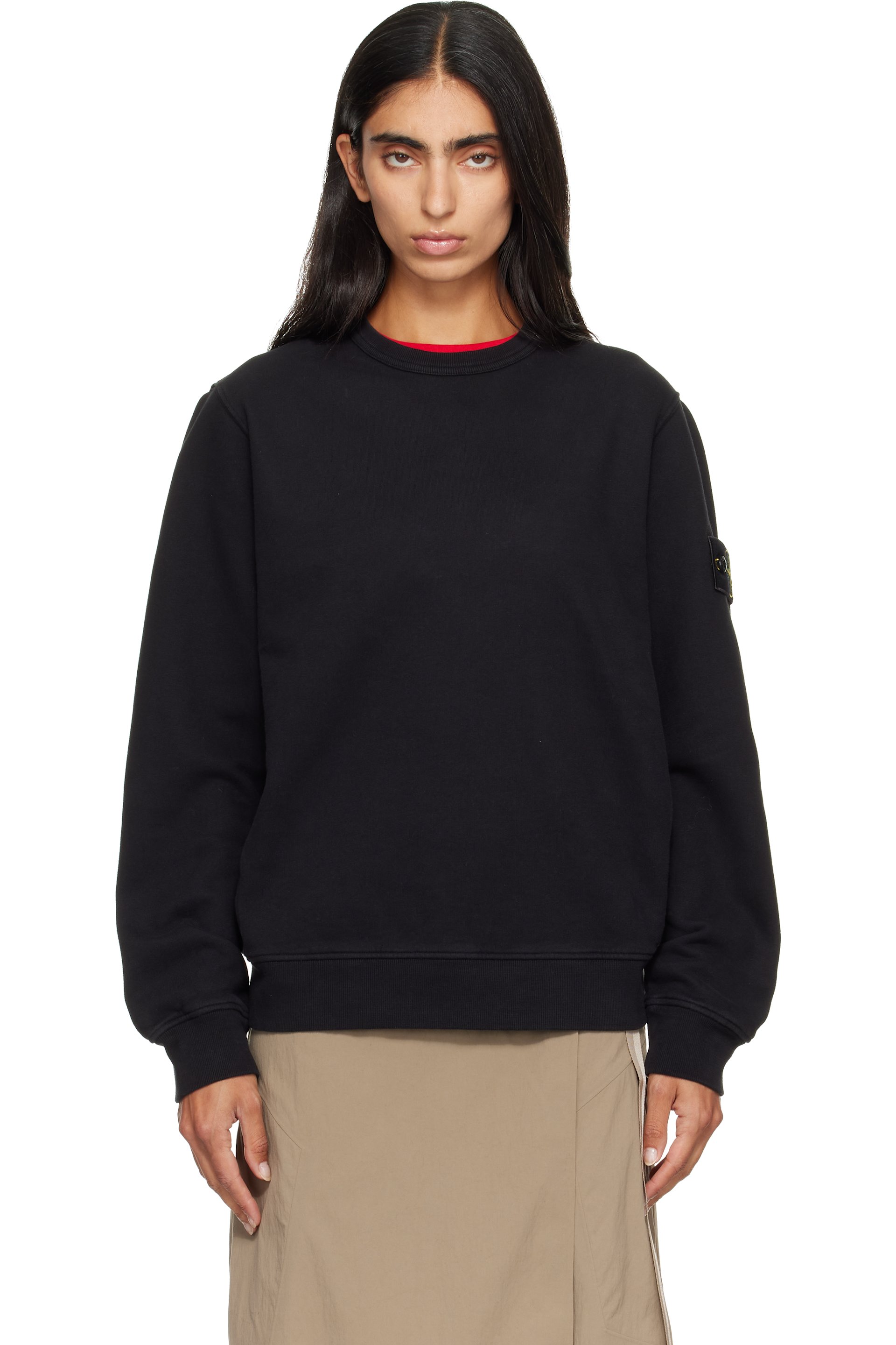 Stone Island - Black 6100049 Brushed Organic Cotton Fleece Sweatshirt