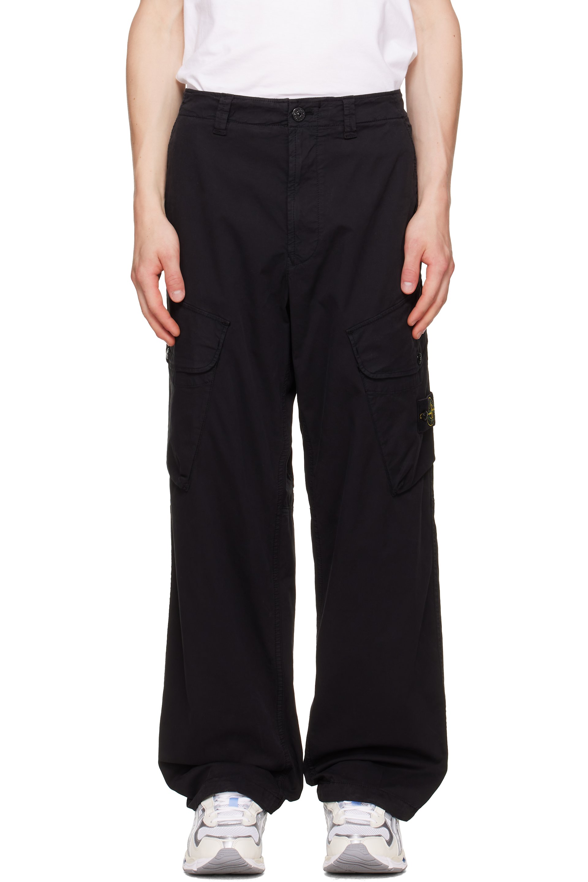 Stone Island - Black 3100003 Stretch Organic Cotton Twill Trousers