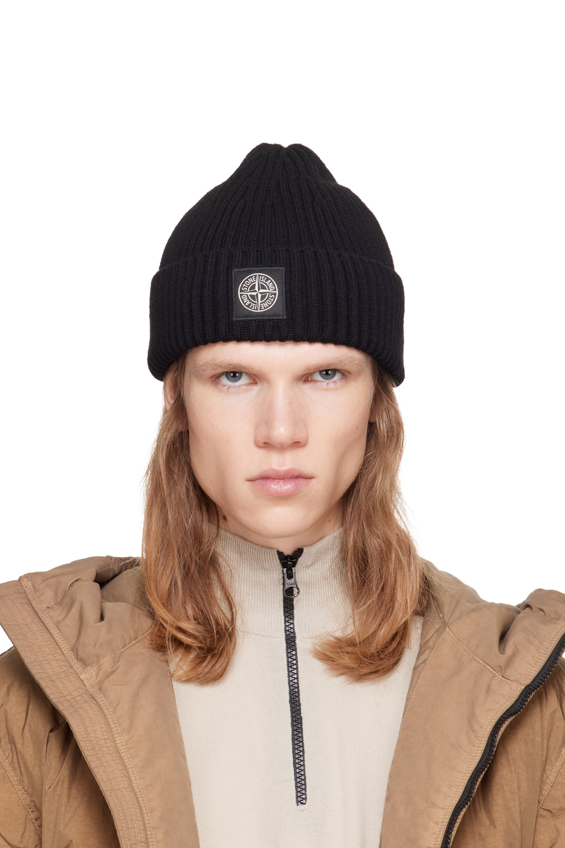 Stone Island - 海军蓝 N100002 Rib Wool 毛线帽