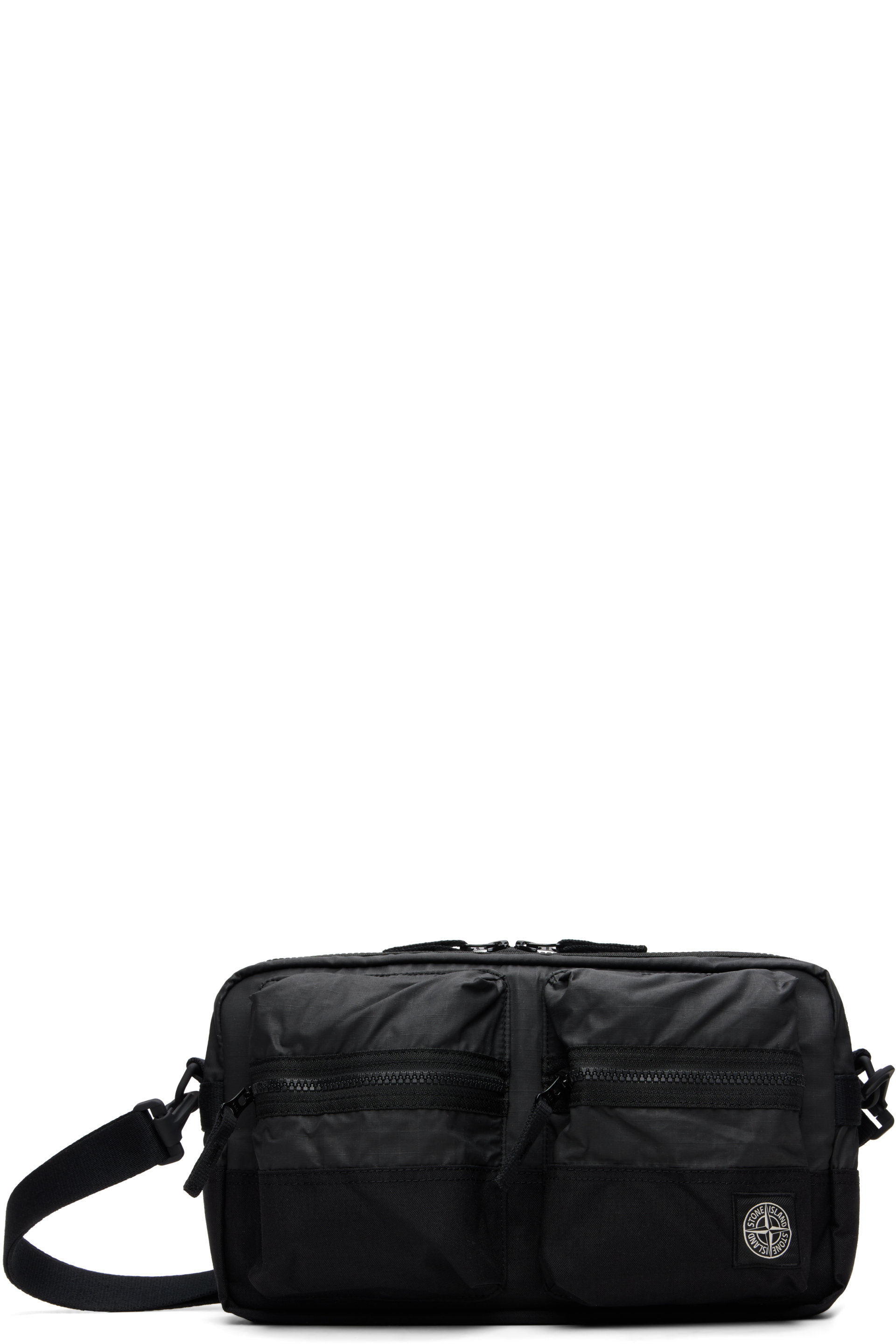 Stone Island - Black 9200024 Double Coated Cotton Ripstop Bag