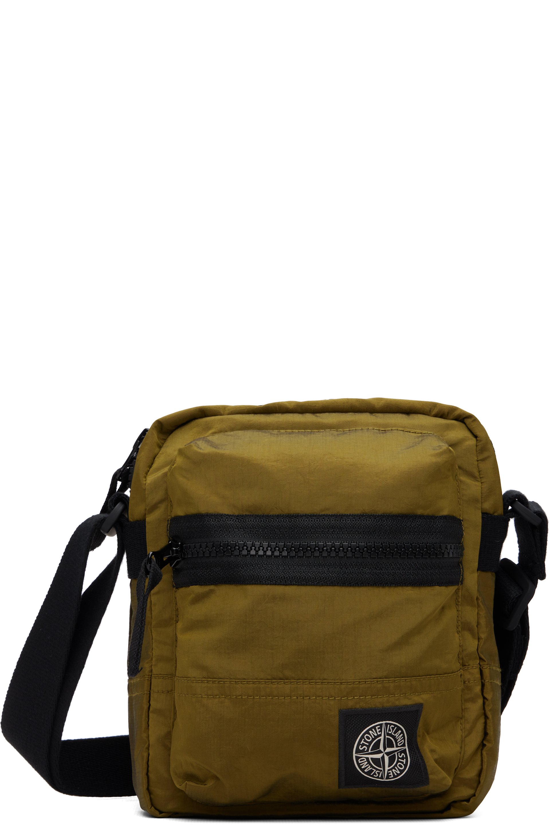 Stone Island - Khaki 9200015 Coated Nylon Metal ECONYL Bag