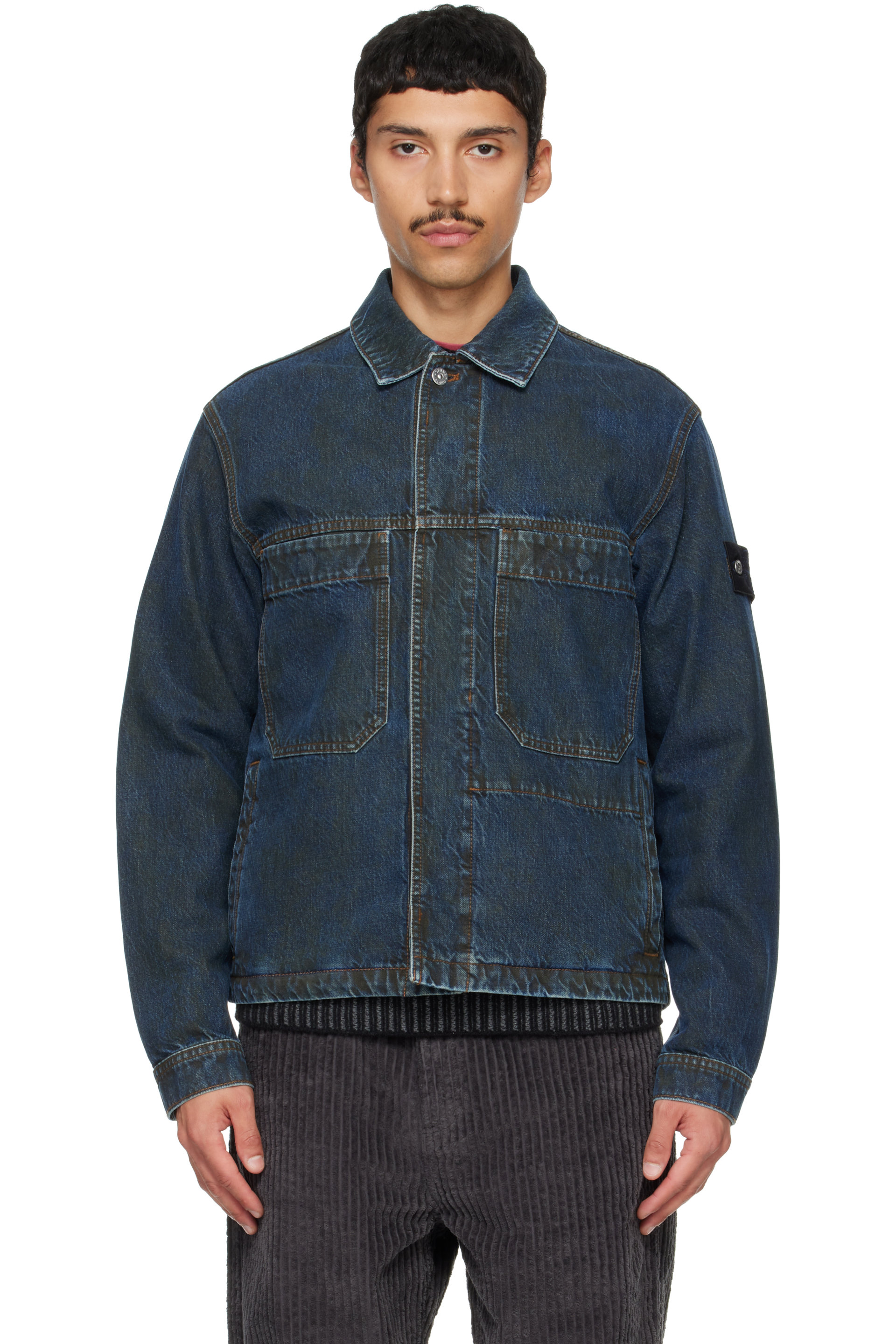 Stone Island - Blue 4100006 Laser Pigment Denim Jacket