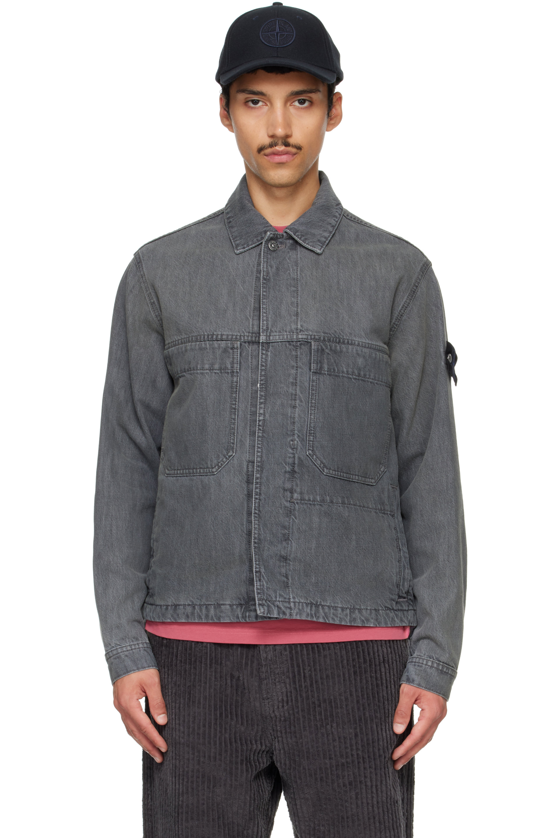 Stone Island - Gray 4100006 Wash Denim Jacket