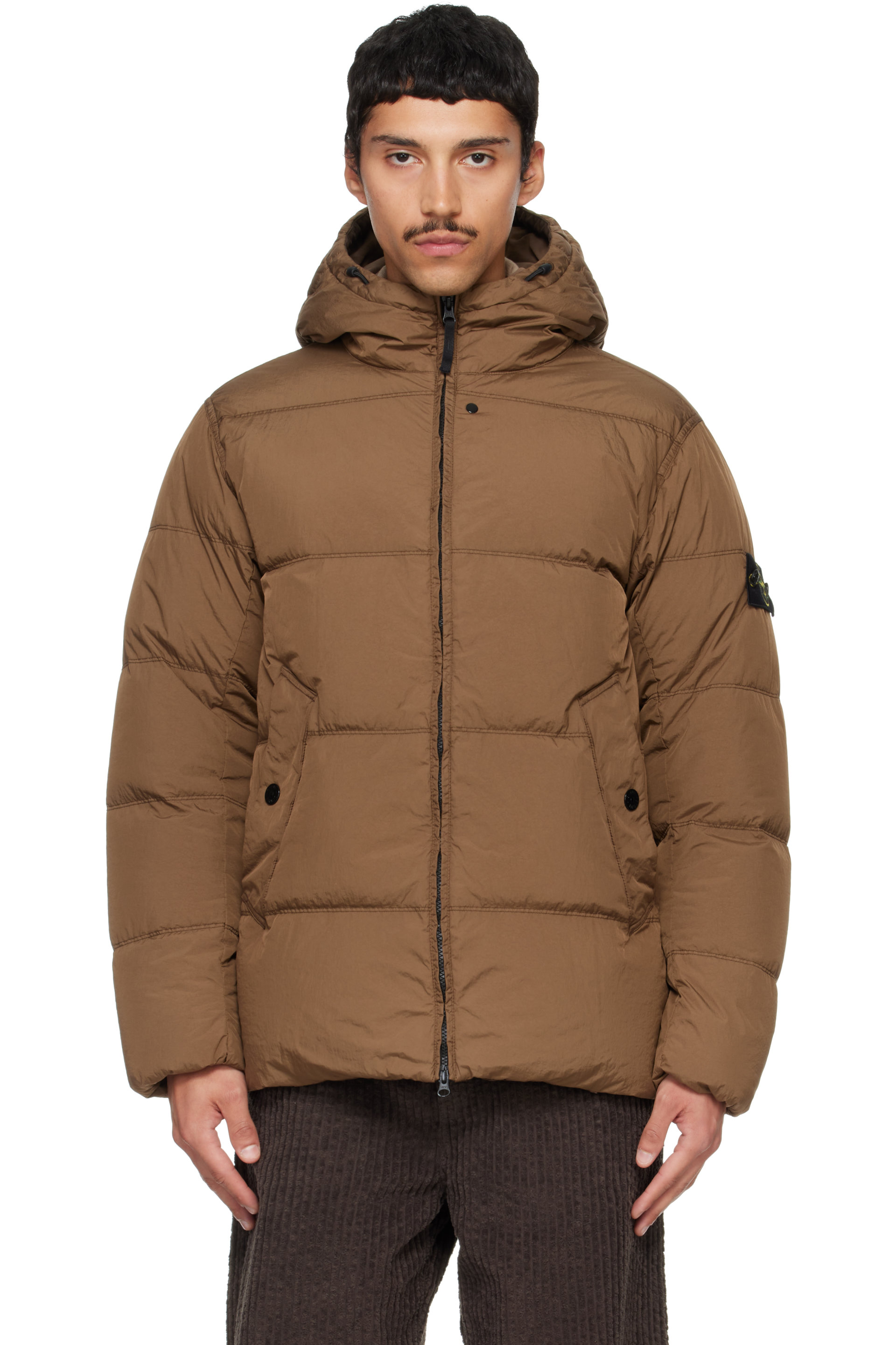 Stone Island - Brown 4100037 Crinkle Reps NY Down Jacket