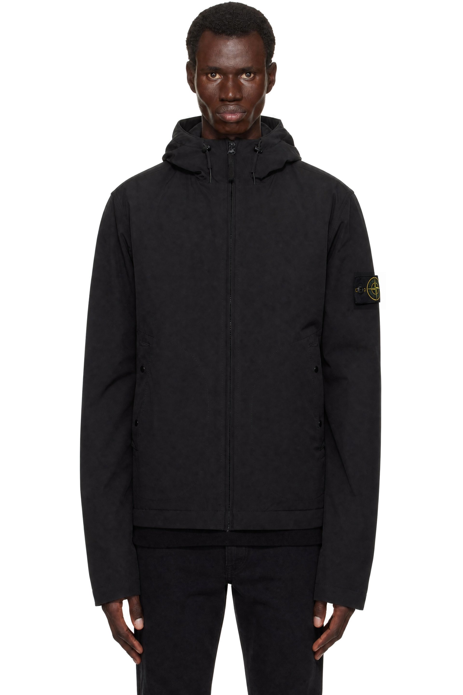 Stone Island - Black 4100108 Soft Shell Short Parka Jacket