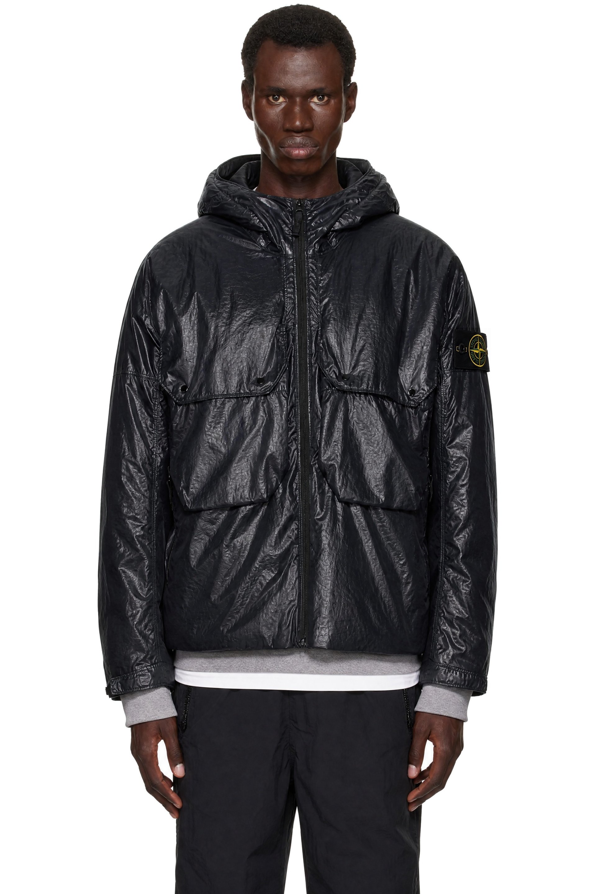 Stone Island - Black Q100019 Light Nylon 3L-TC Jacket