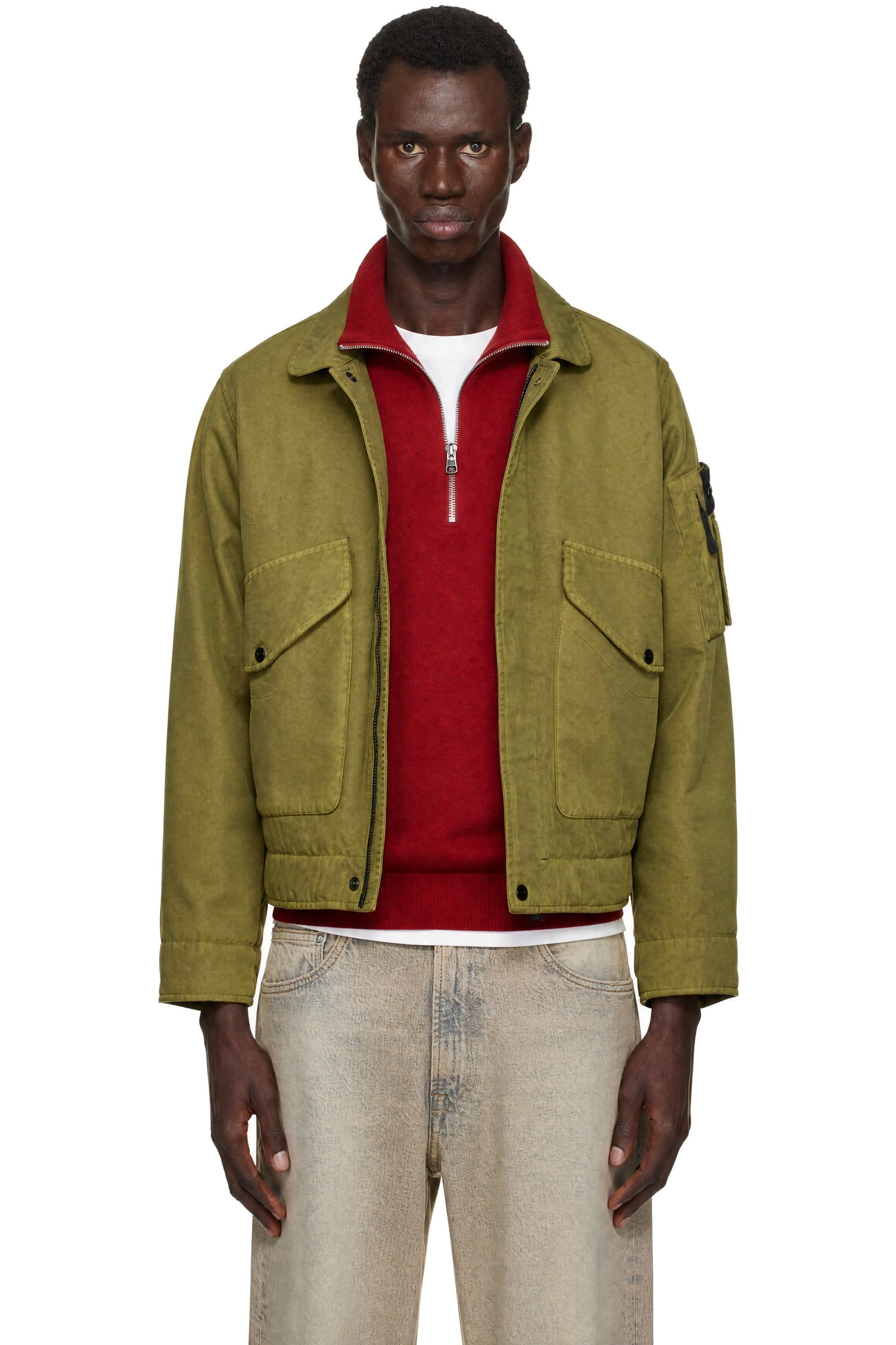 Stone Island - Green 4100035 Dense Oxford Nylon-TC Jacket