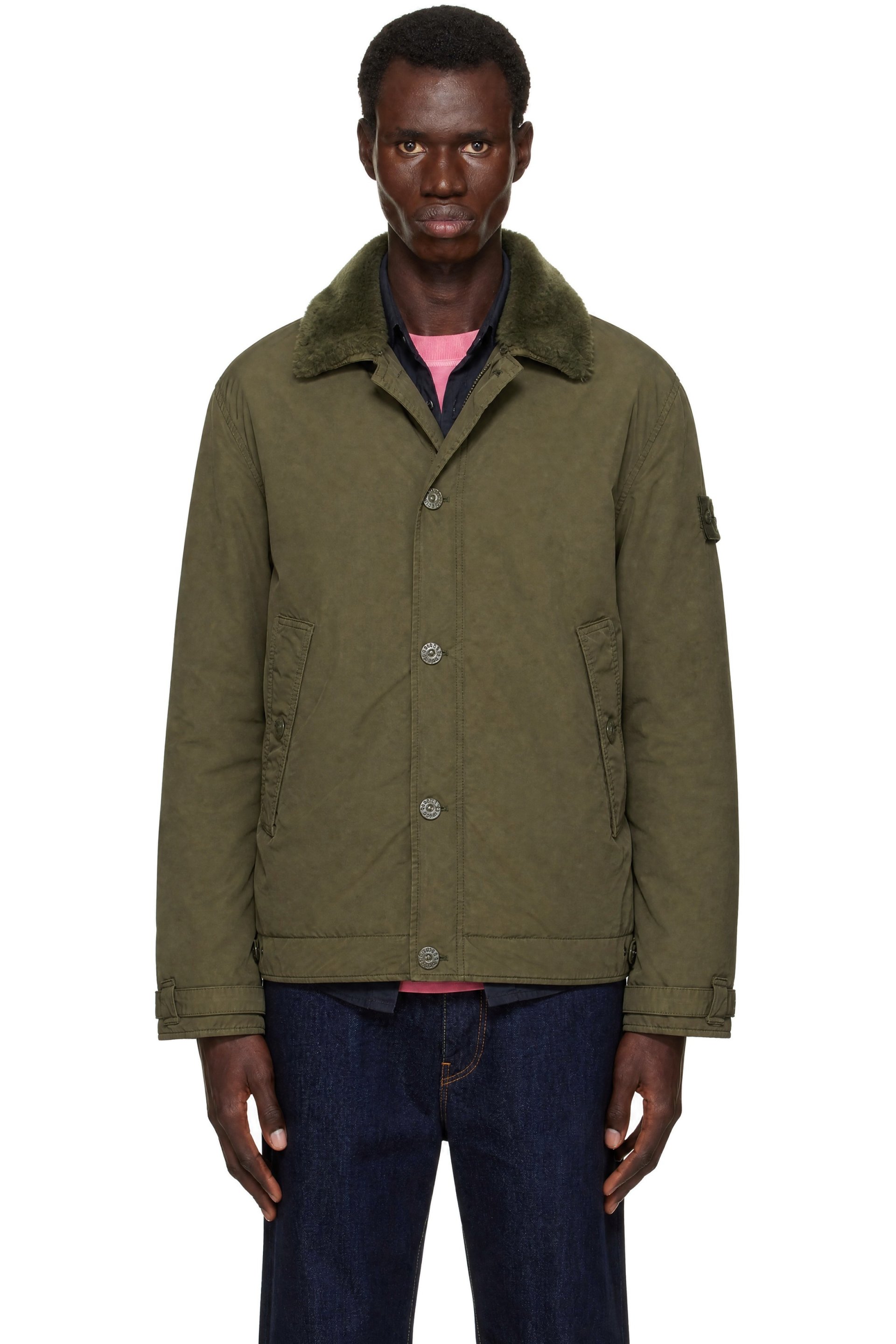 Stone Island - Green 4100028 David-TC S.I. Ghost Jacket