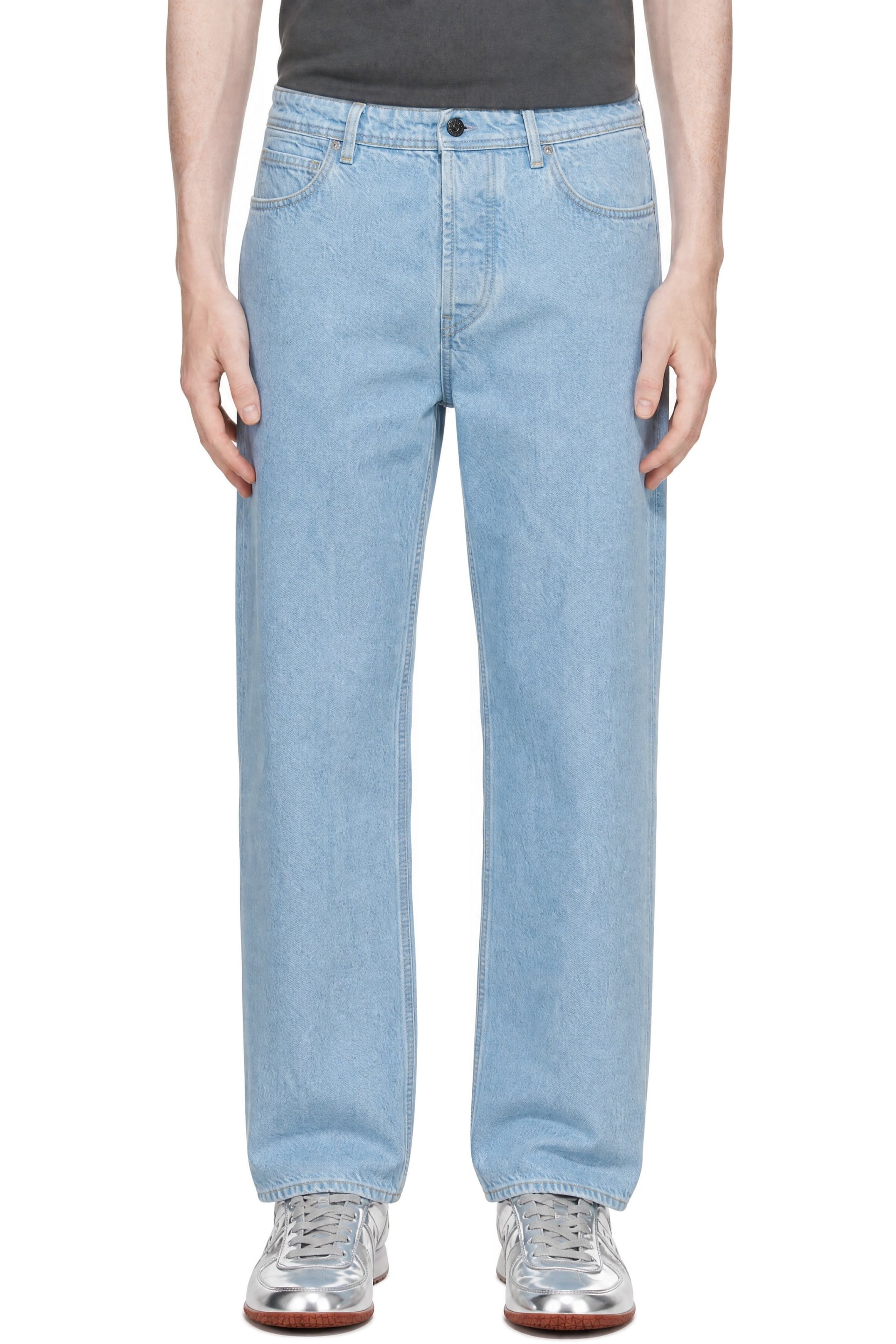 Stone Island - Blue J100006 Indigo Denim Grainy Wash Jeans