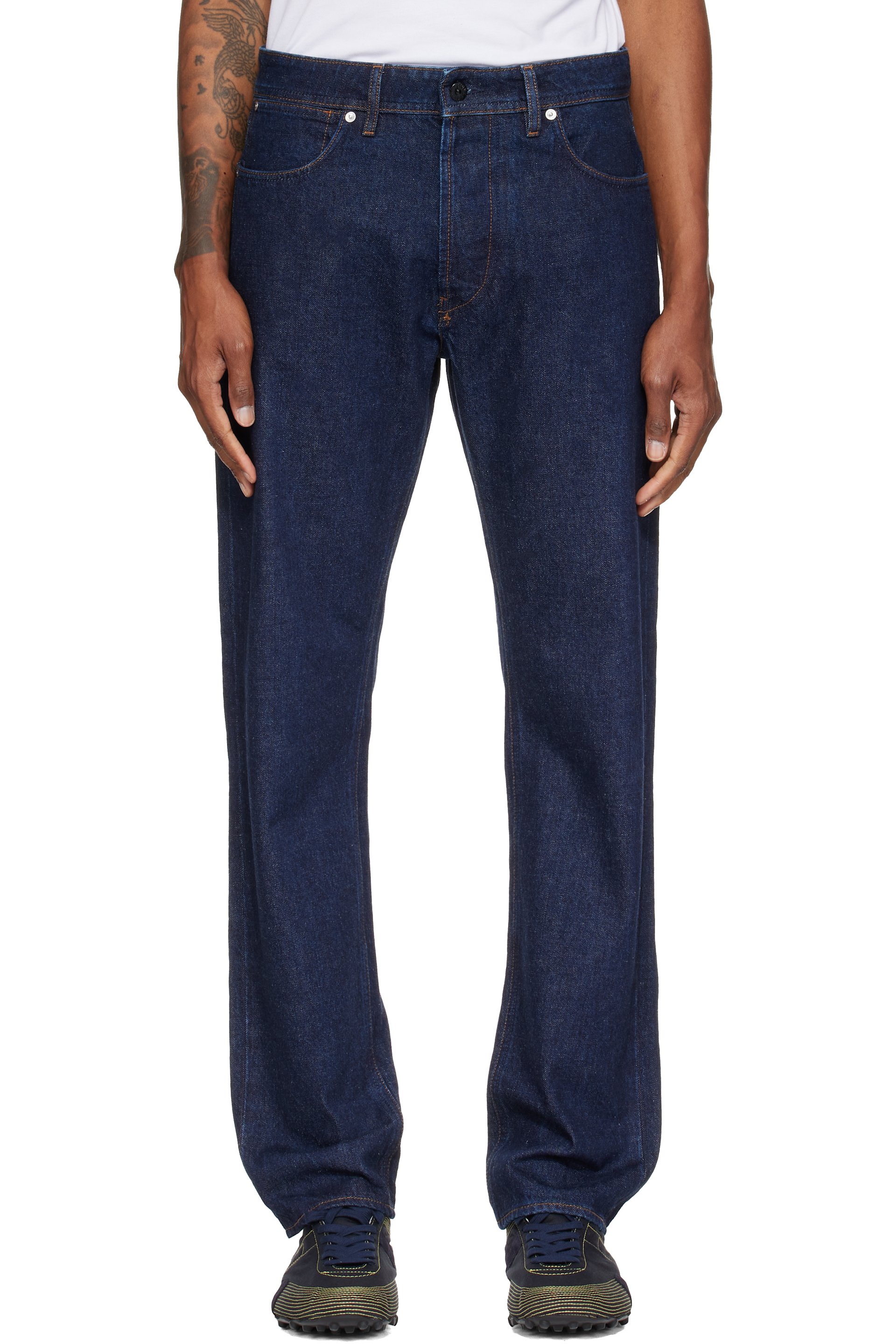 Stone Island - Blue J100005 Indigo Denim-Rinsed Jeans