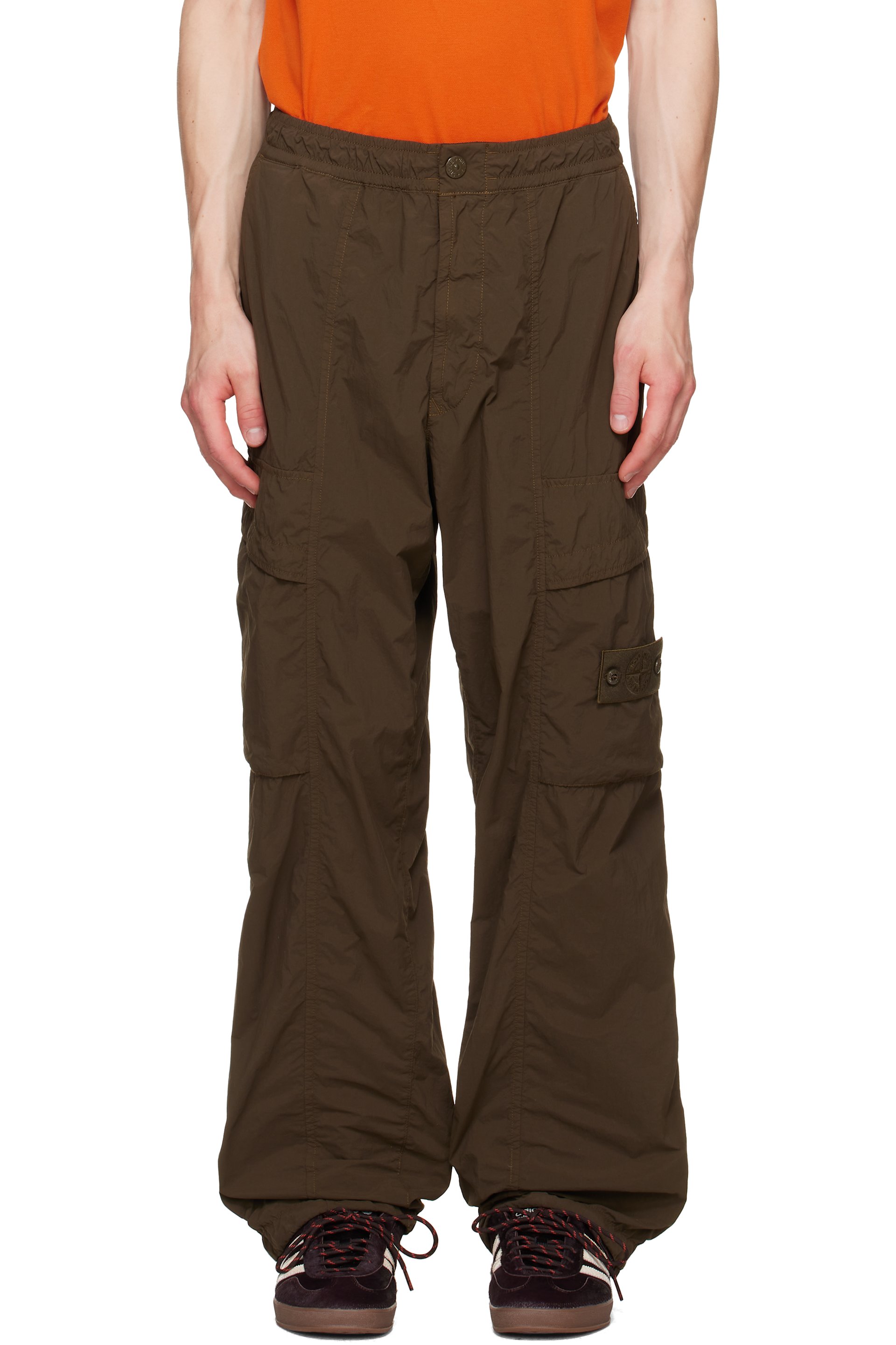 Stone Island - Khaki Nylon Smerigliato S.I. Ghost Pants