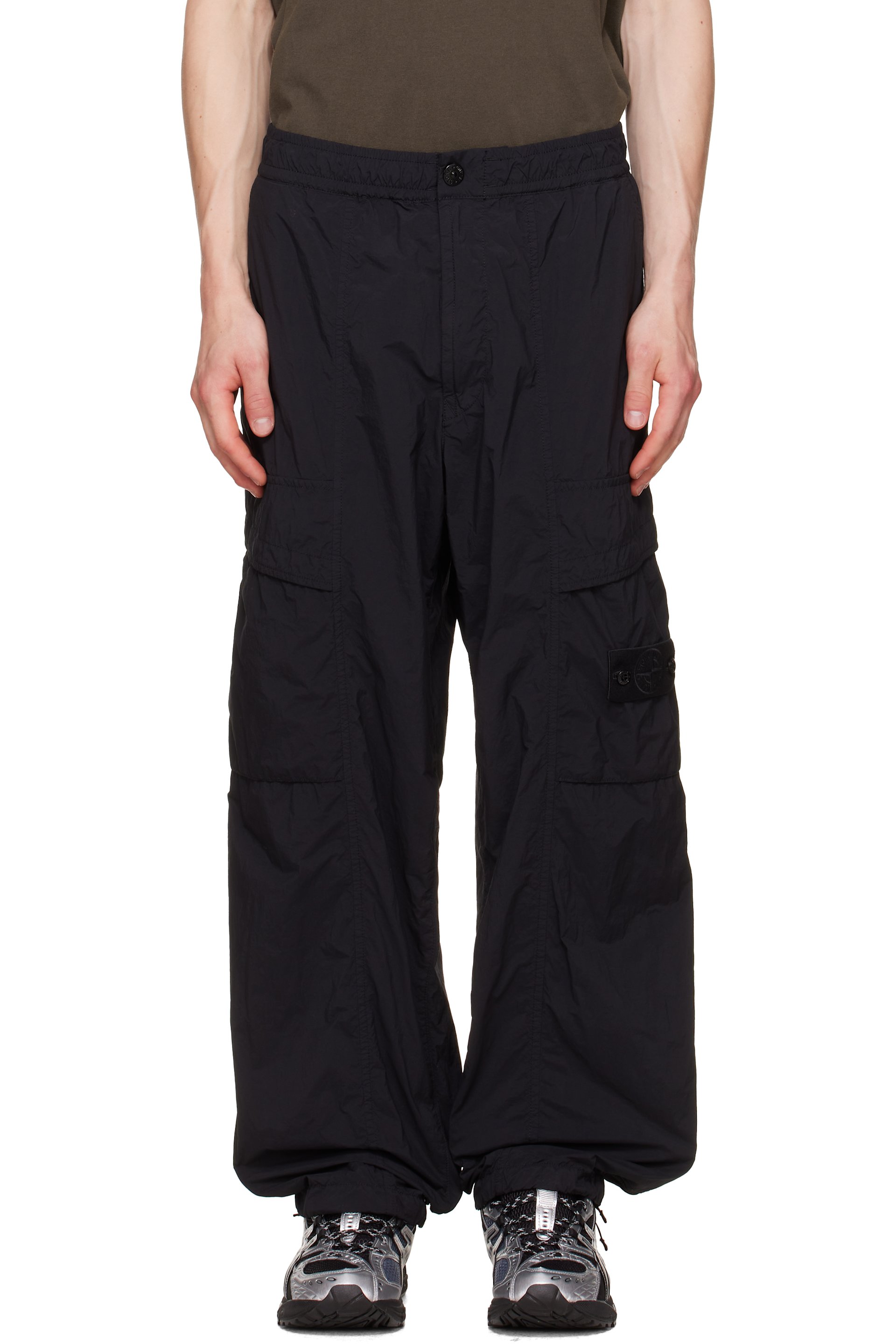 Stone Island - Black Nylon Smerigliato S.I. Ghost Pants