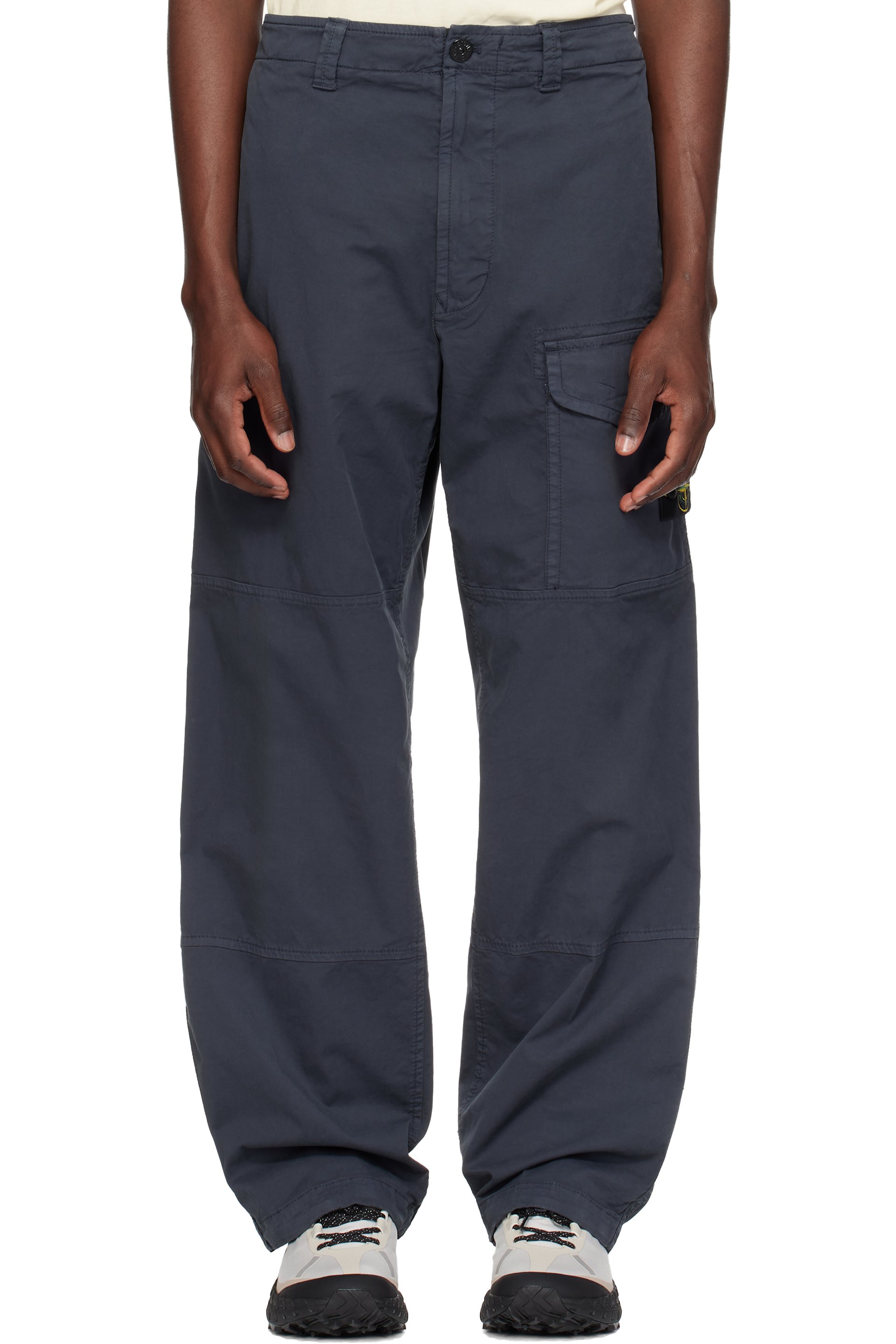 Stone Island - Navy 3100002 Stretch Organic Cotton Twill Cargo Pants